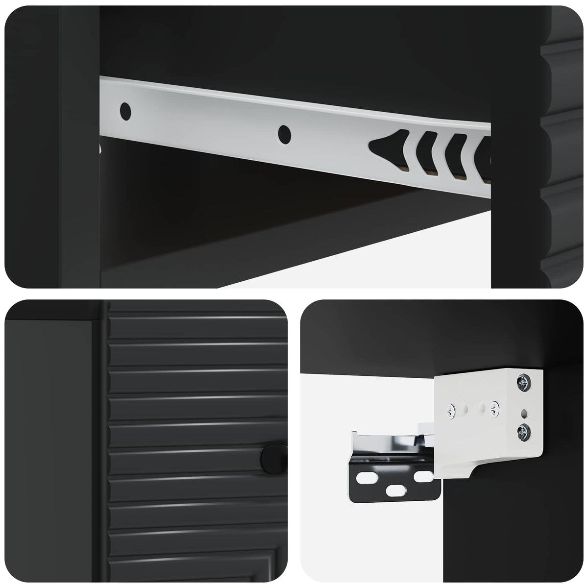 Wandmontierter Nachttisch 2 Stk. Schwarz 34,5 x 33 x 20 cm