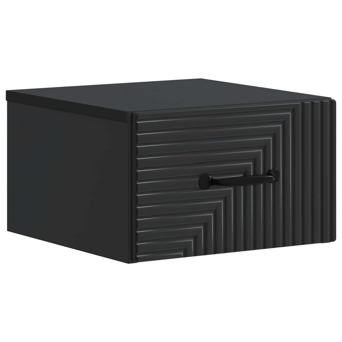 Wandmontierter Nachttisch 2 Stk. Schwarz 34,5 x 33 x 20 cm