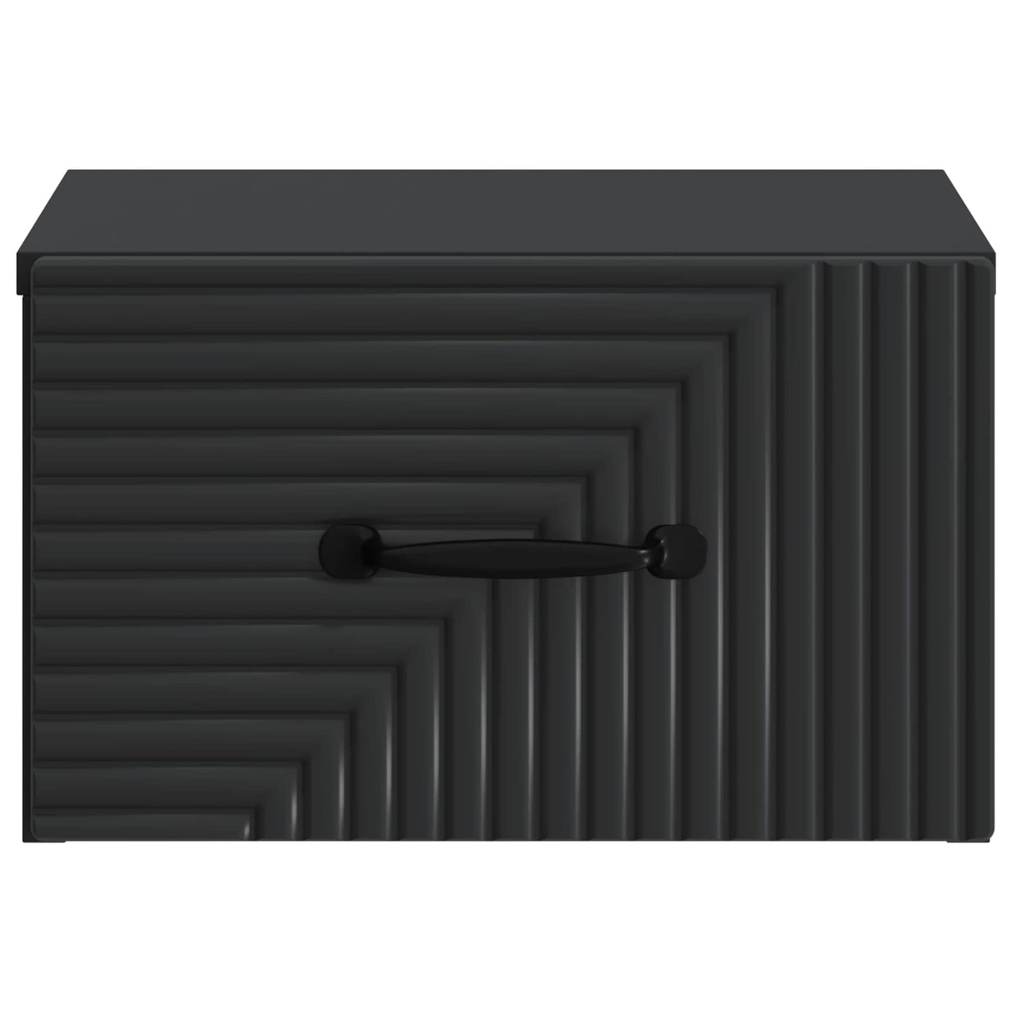 Wandmontierter Nachttisch 2 Stk. Schwarz 34,5 x 33 x 20 cm