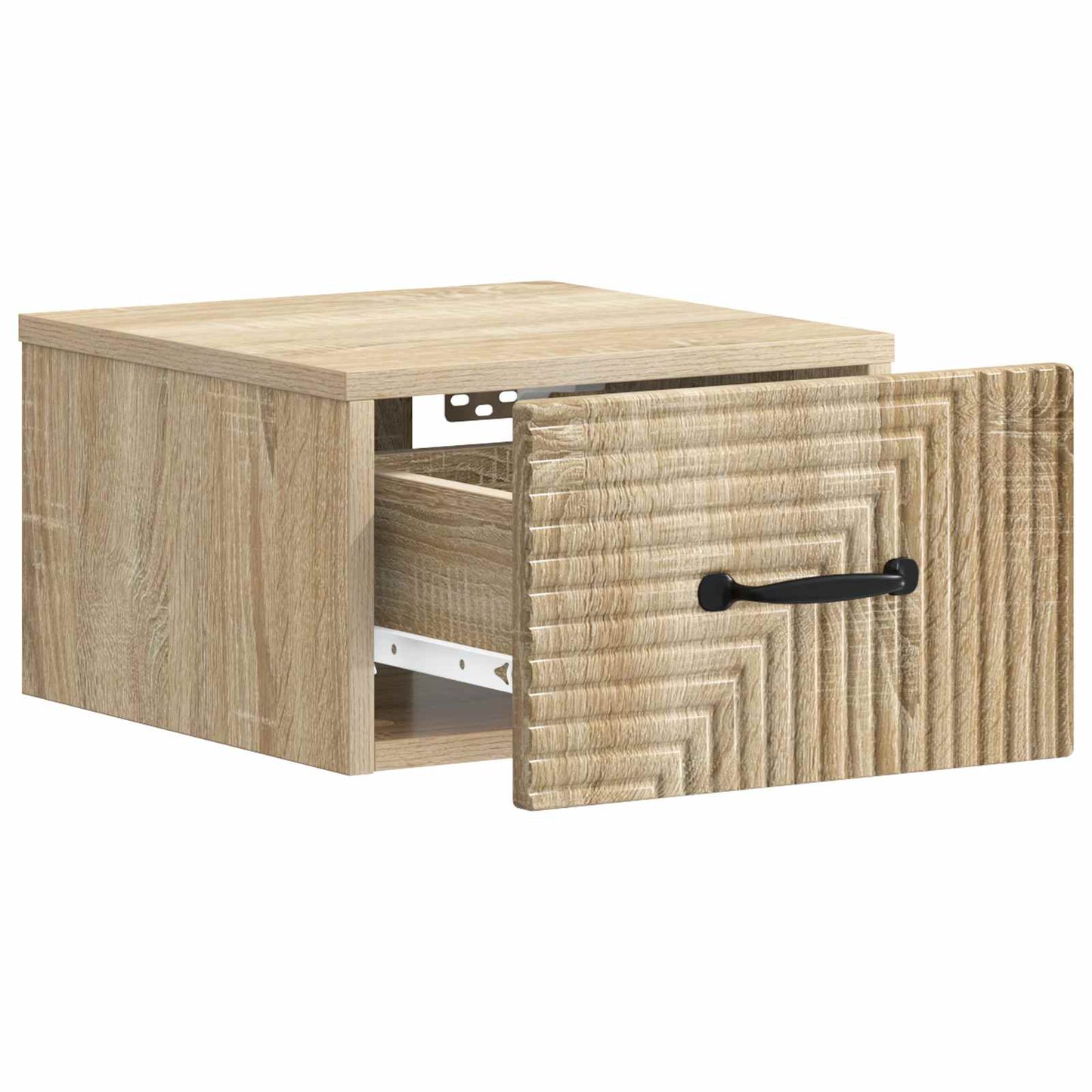 Wandmontierter Nachttisch 2 Stk. Sonoma-Eiche 34,5 x 33 x 20 cm