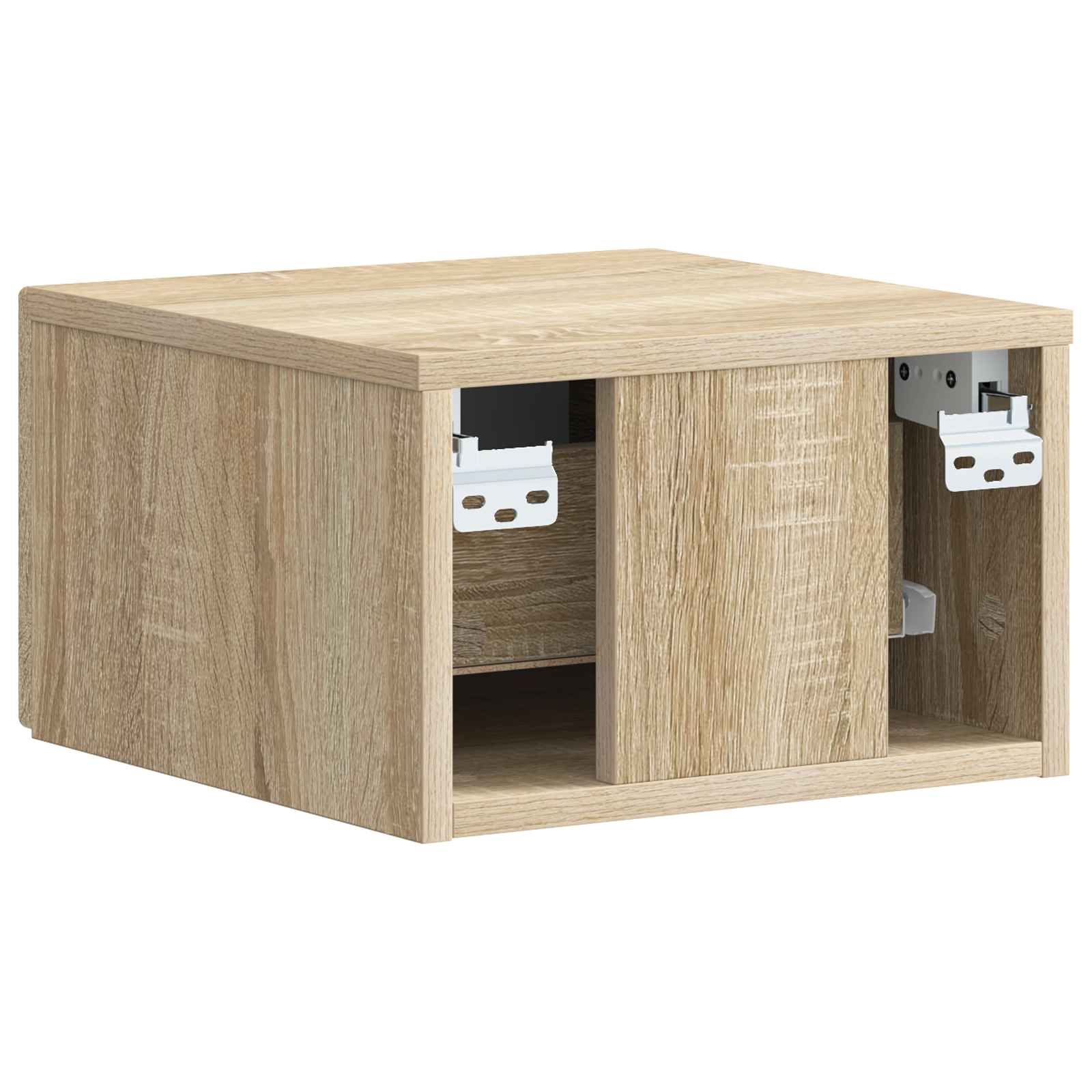 Wandmontierter Nachttisch 2 Stk. Sonoma-Eiche 34,5 x 33 x 20 cm