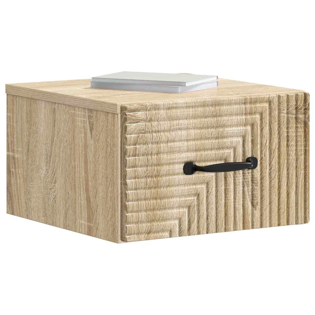 Wandmontierter Nachttisch 2 Stk. Sonoma-Eiche 34,5 x 33 x 20 cm