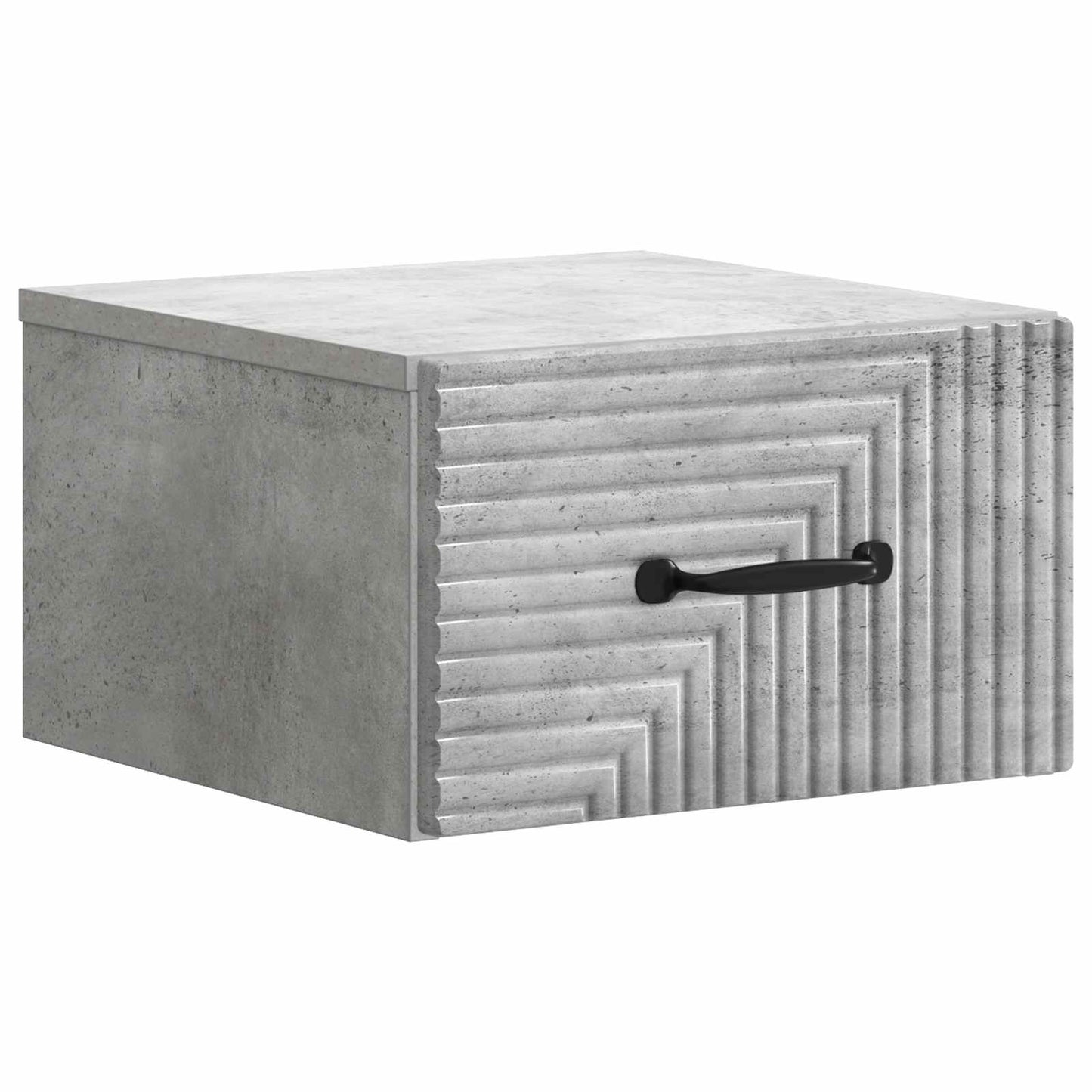 Wandmontierter Nachttisch 2 Stk. Betongrau 34,5 x 33 x 20 cm