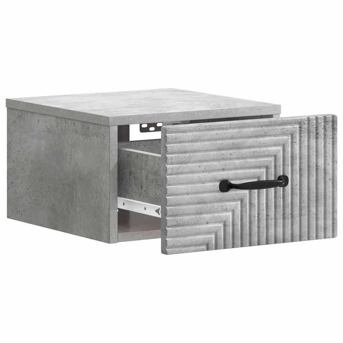 Wandmontierter Nachttisch 2 Stk. Betongrau 34,5 x 33 x 20 cm