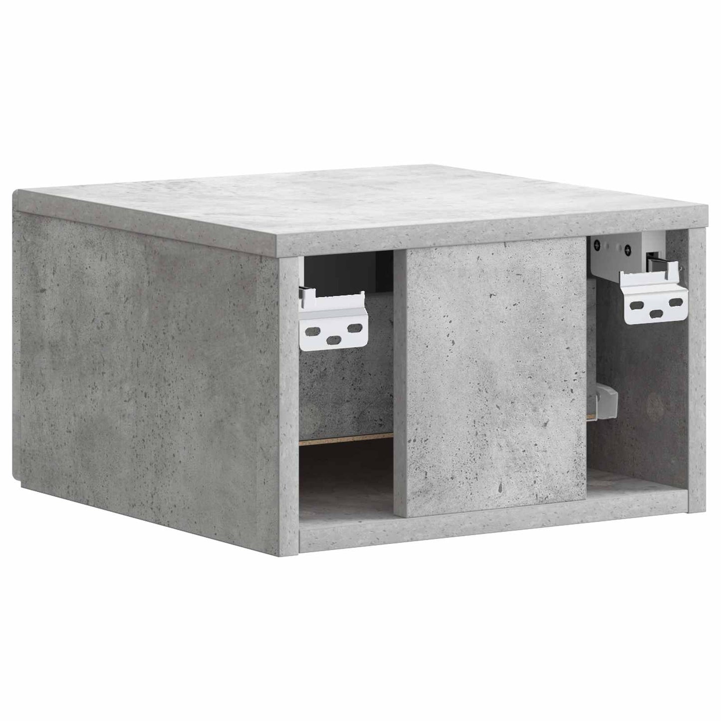 Wandmontierter Nachttisch 2 Stk. Betongrau 34,5 x 33 x 20 cm