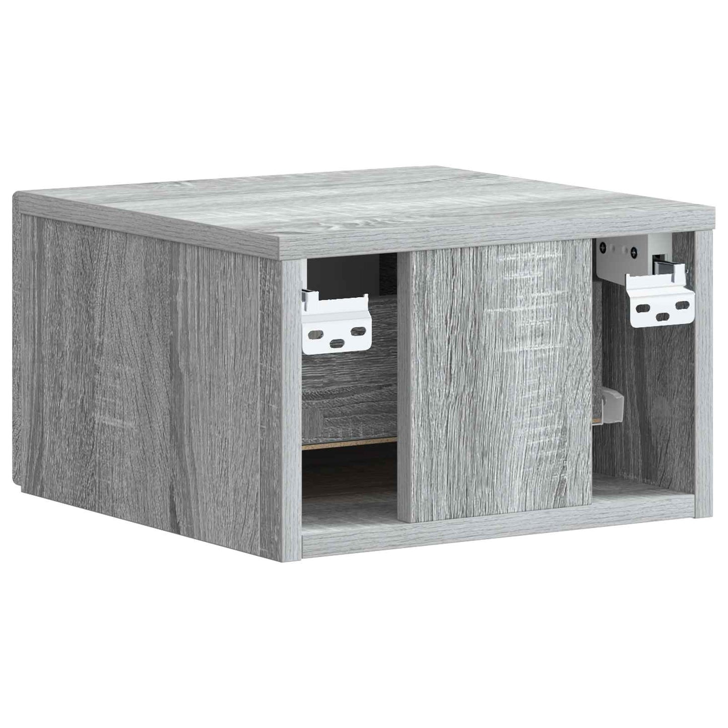 Wandmontierter Nachttisch 2 Stk. Sonoma-Grau 34,5 x 33 x 20 cm