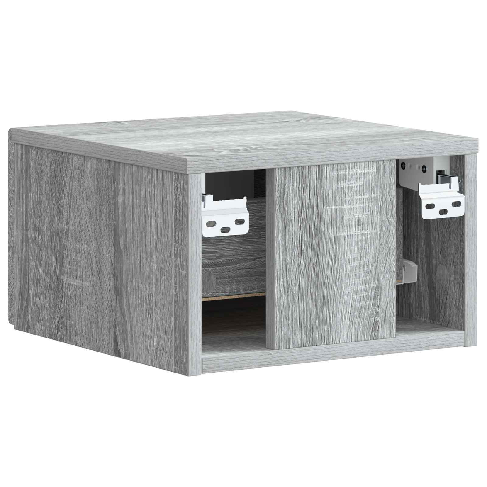 Wandmontierter Nachttisch 2 Stk. Sonoma-Grau 34,5 x 33 x 20 cm