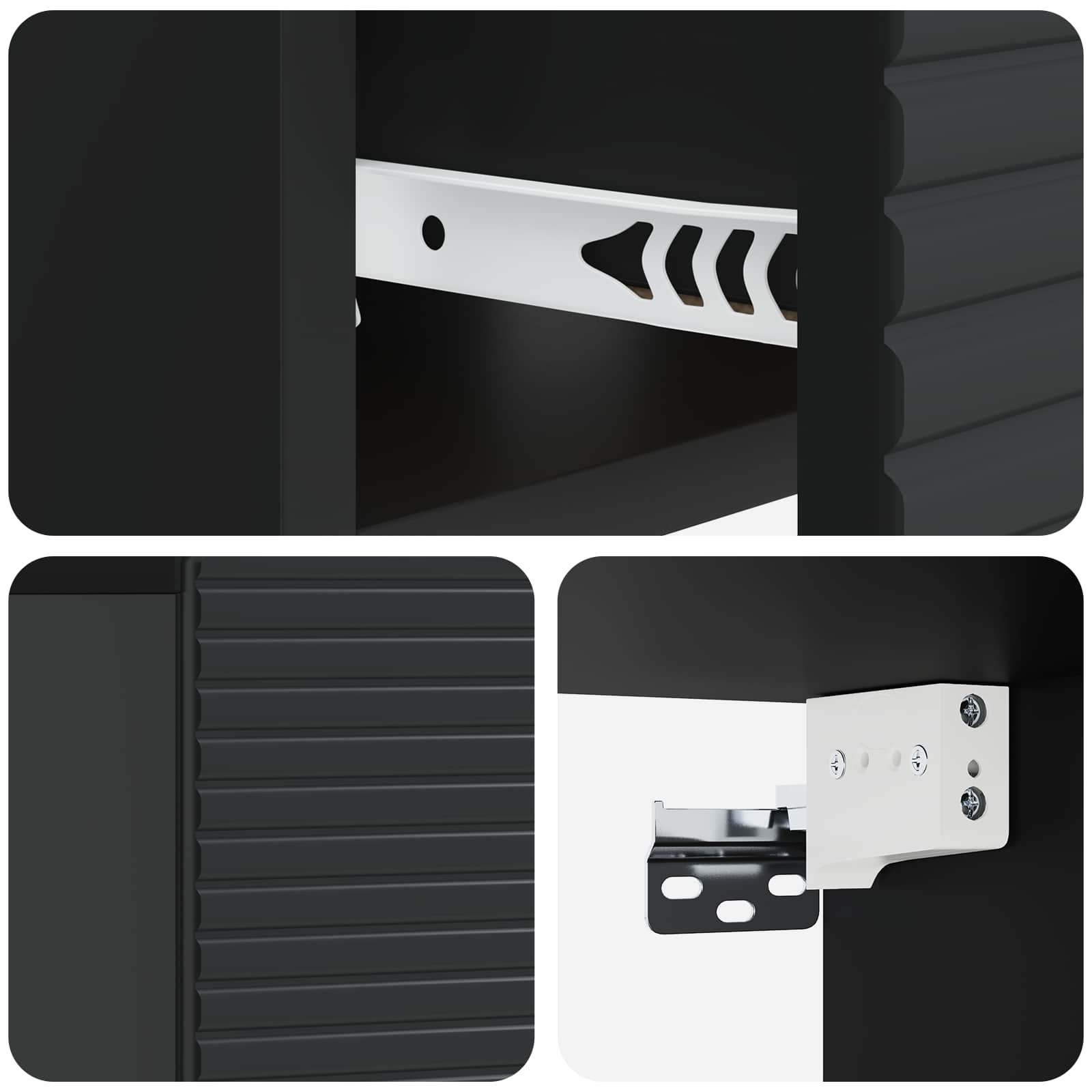 Wandmontierter Nachttisch 2 Stk. Schwarz 49 x 34,5 x 20 cm