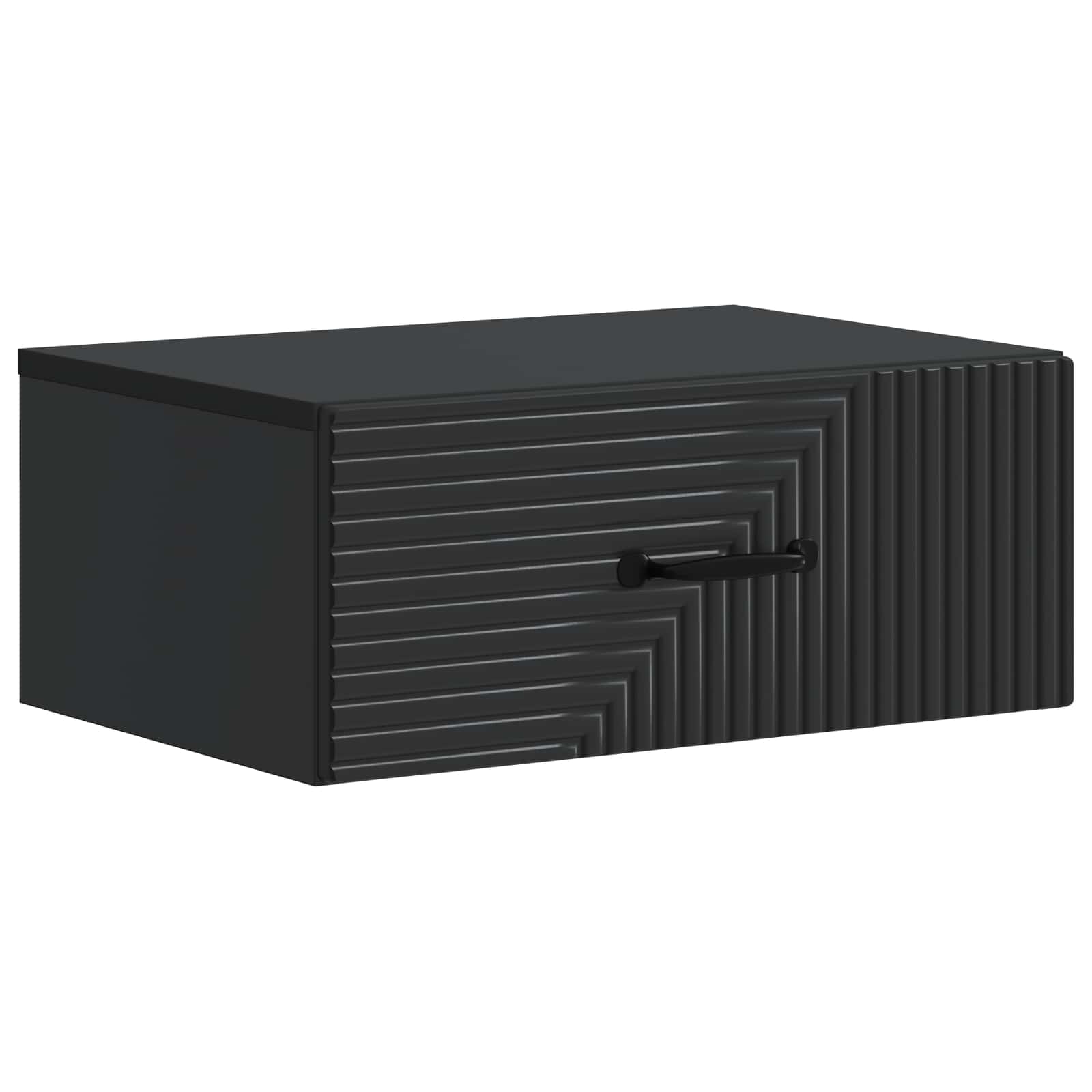Wandmontierter Nachttisch 2 Stk. Schwarz 49 x 34,5 x 20 cm