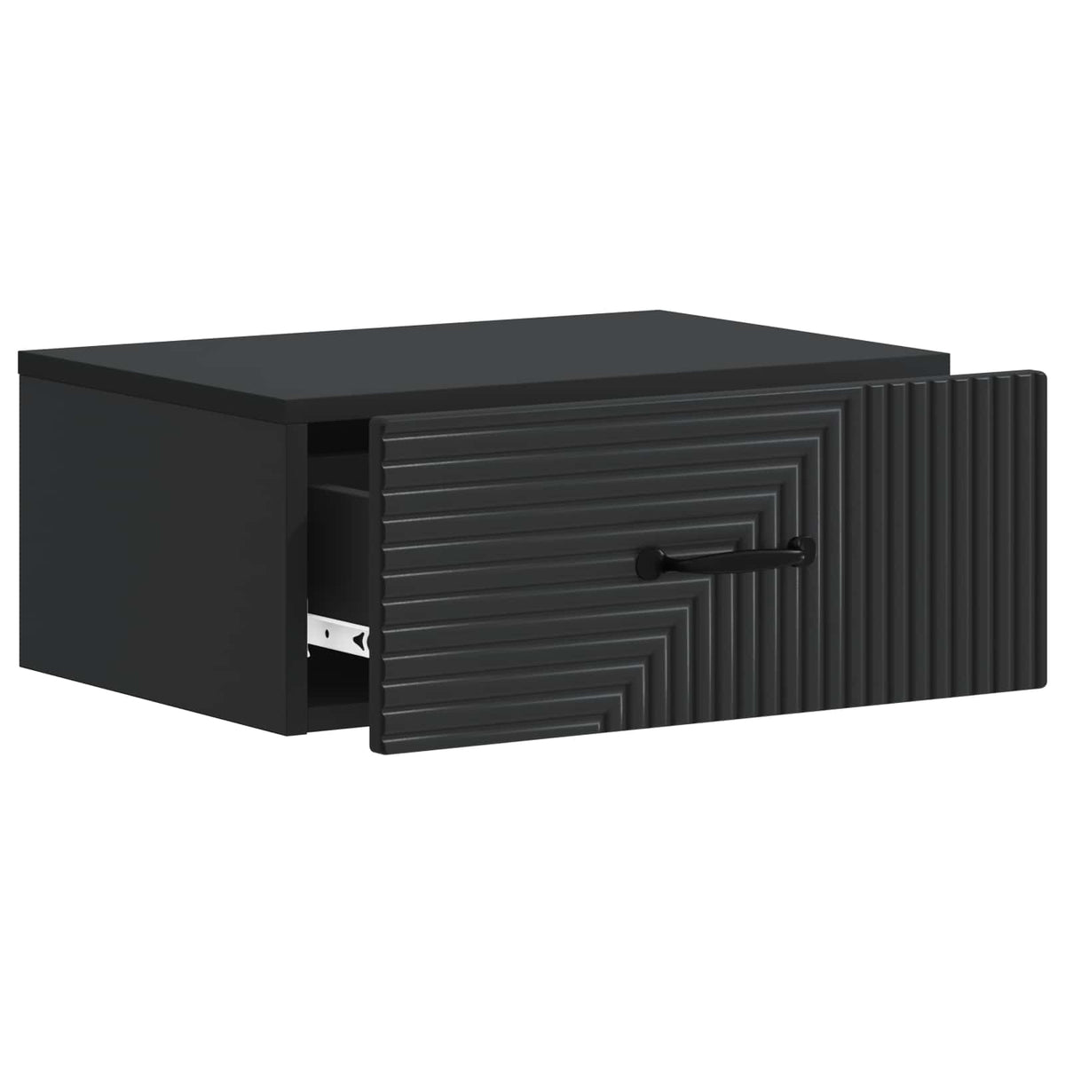 Wandmontierter Nachttisch 2 Stk. Schwarz 49 x 34,5 x 20 cm