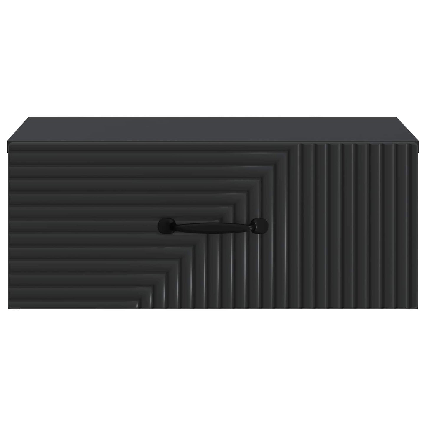 Wandmontierter Nachttisch 2 Stk. Schwarz 49 x 34,5 x 20 cm