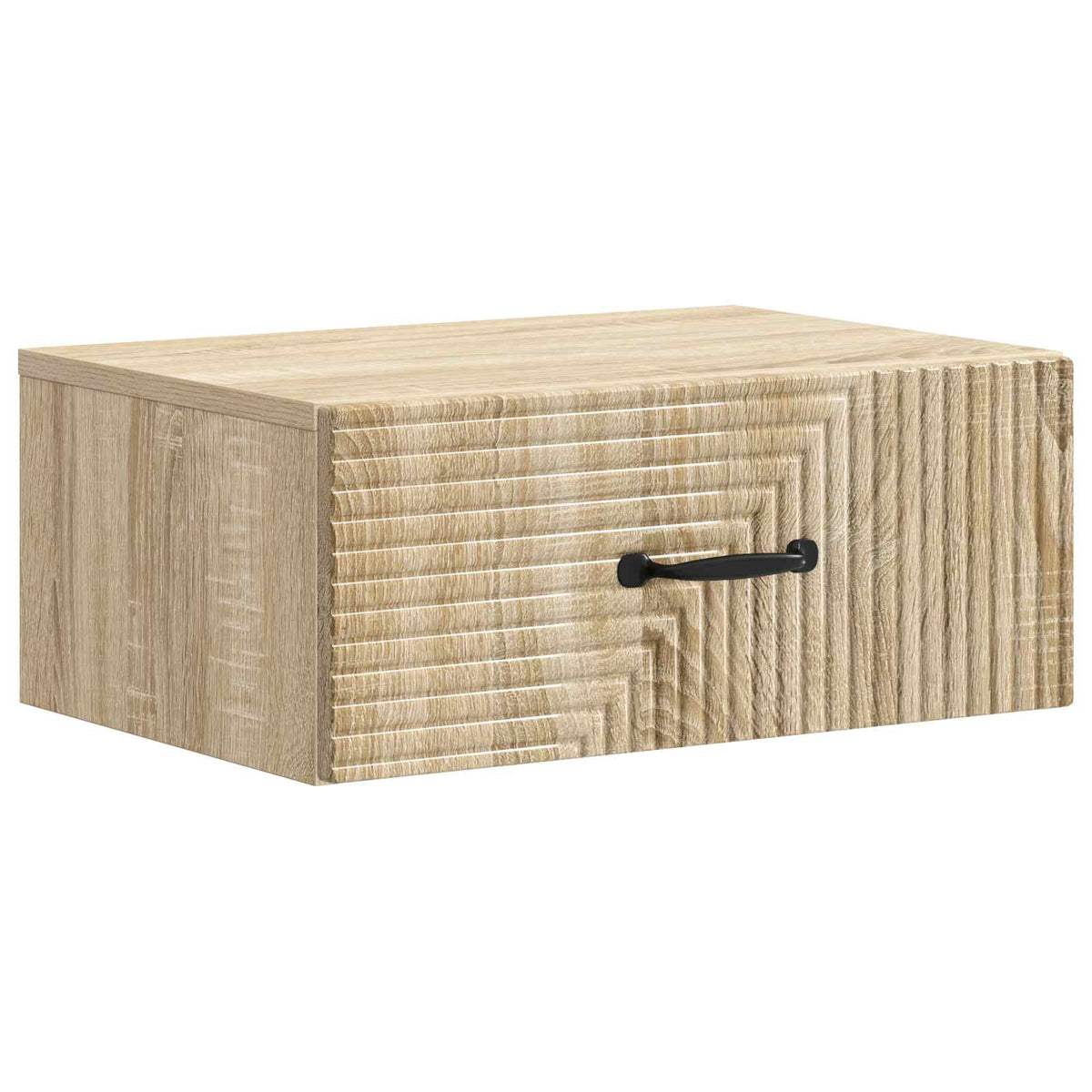 Wandmontierter Nachttisch 2 Stk. Sonoma-Eiche 49 x 34,5 x 20 cm