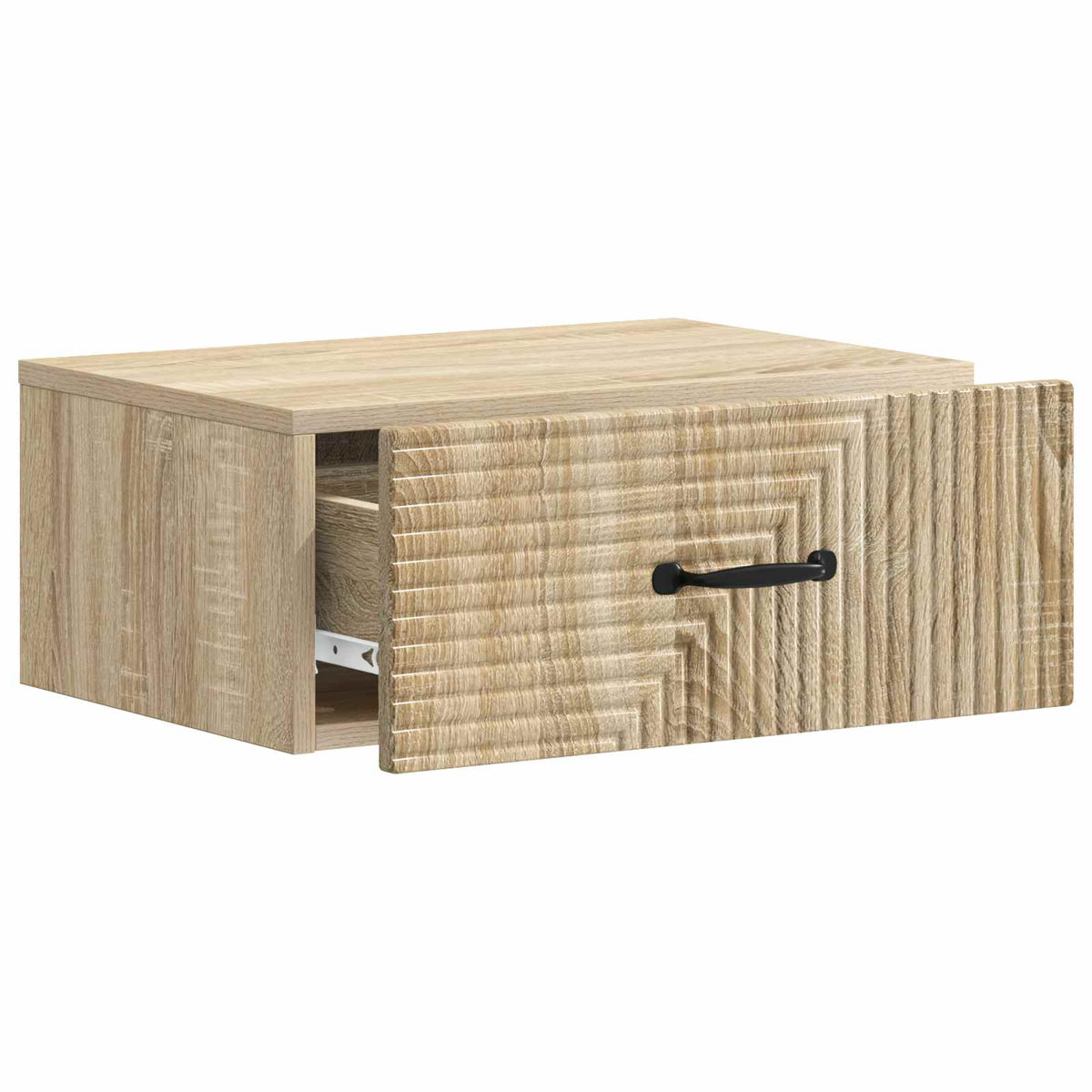 Wandmontierter Nachttisch 2 Stk. Sonoma-Eiche 49 x 34,5 x 20 cm