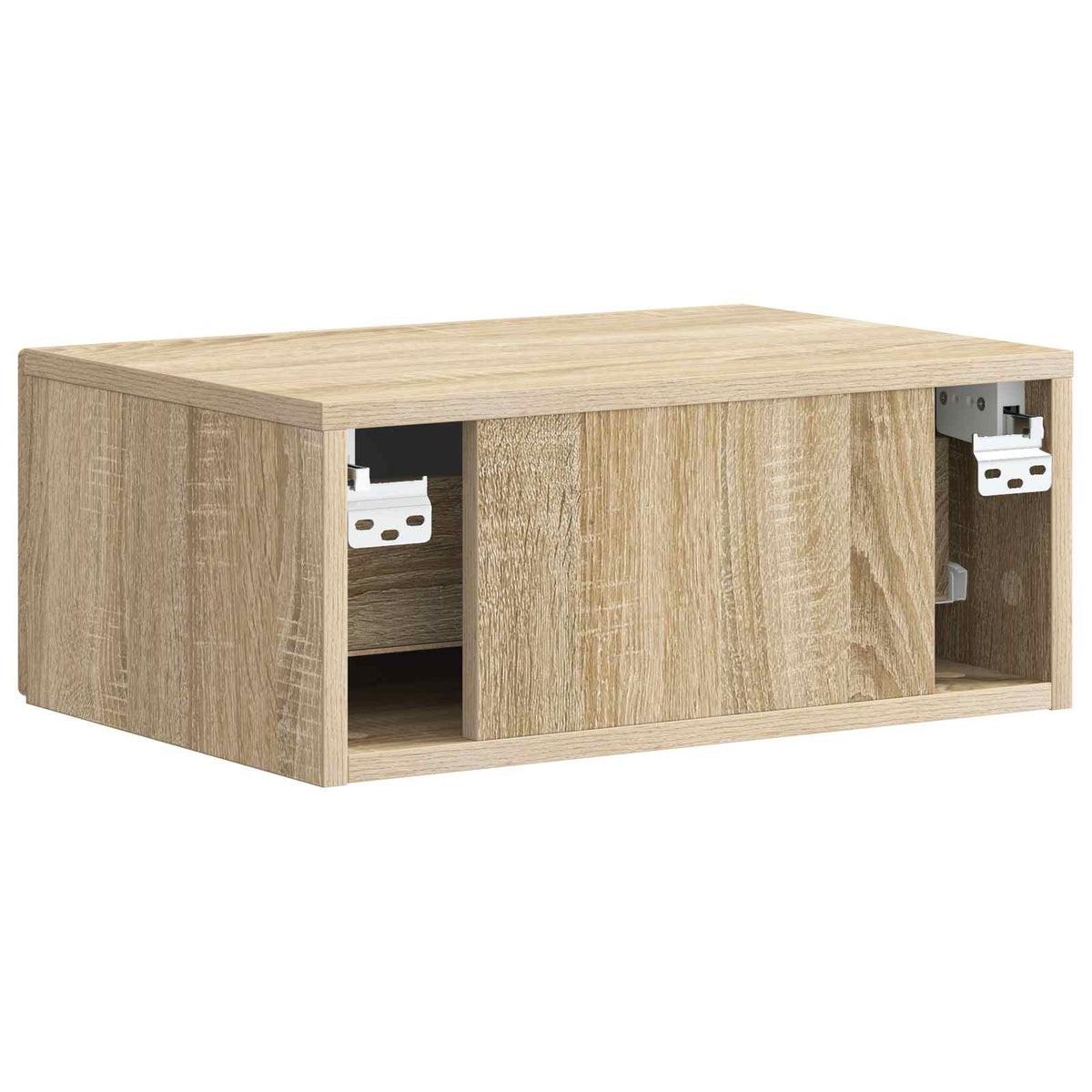 Wandmontierter Nachttisch 2 Stk. Sonoma-Eiche 49 x 34,5 x 20 cm