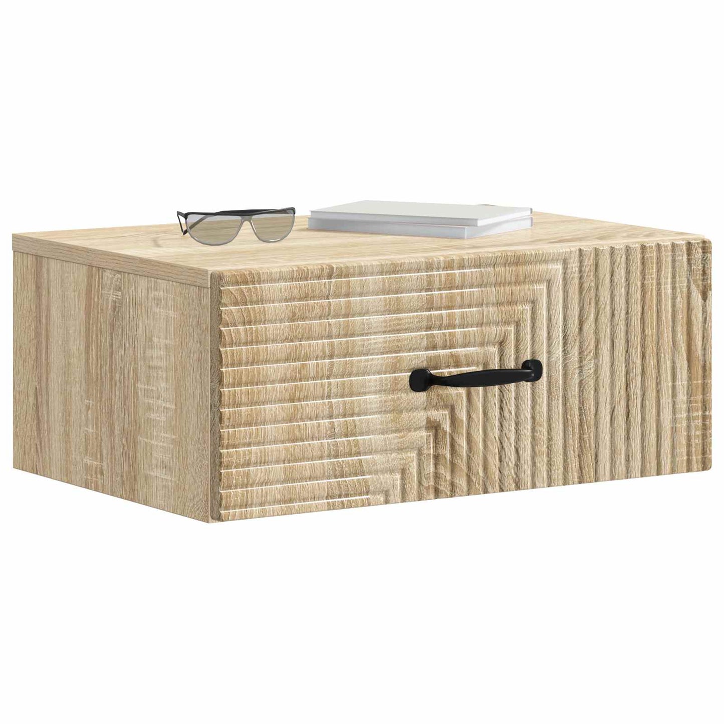 Wandmontierter Nachttisch 2 Stk. Sonoma-Eiche 49 x 34,5 x 20 cm