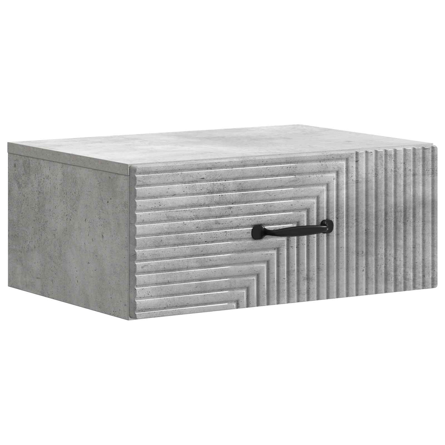 Wandmontierter Nachttisch 2 Stk. Betongrau 49 x 34,5 x 20 cm