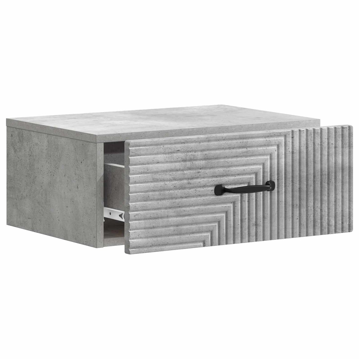 Wandmontierter Nachttisch 2 Stk. Betongrau 49 x 34,5 x 20 cm