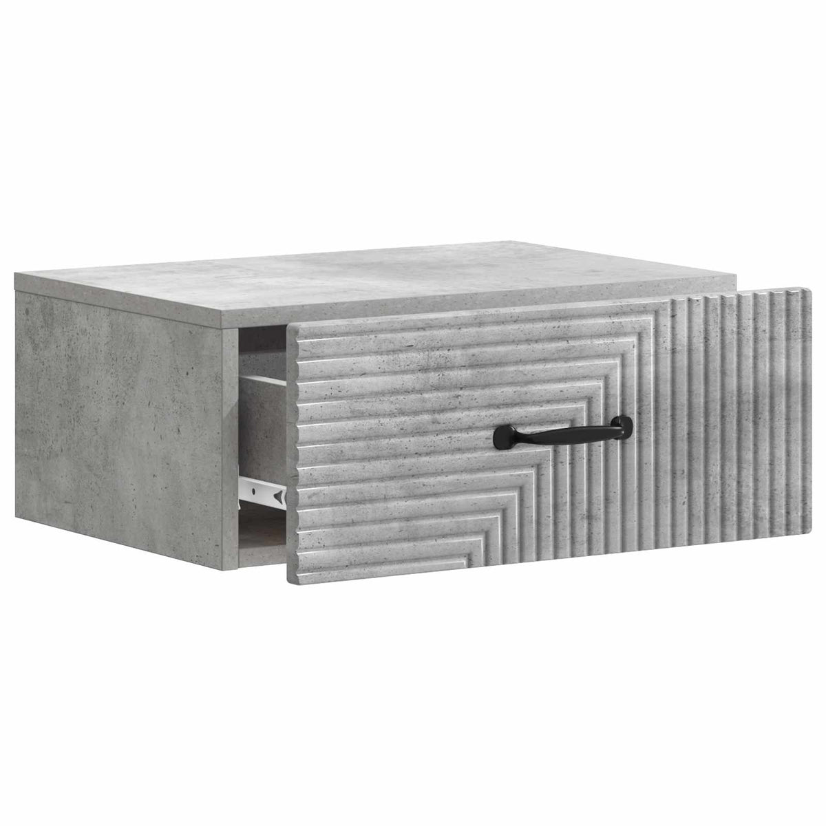Wandmontierter Nachttisch 2 Stk. Betongrau 49 x 34,5 x 20 cm
