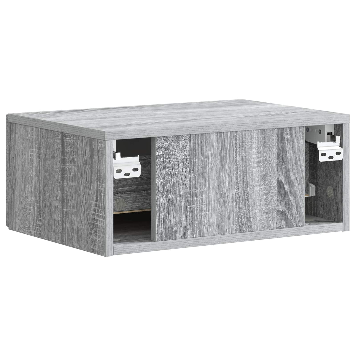 Wandmontierter Nachttisch 2 Stk. Sonoma-Grau 49 x 34,5 x 20 cm