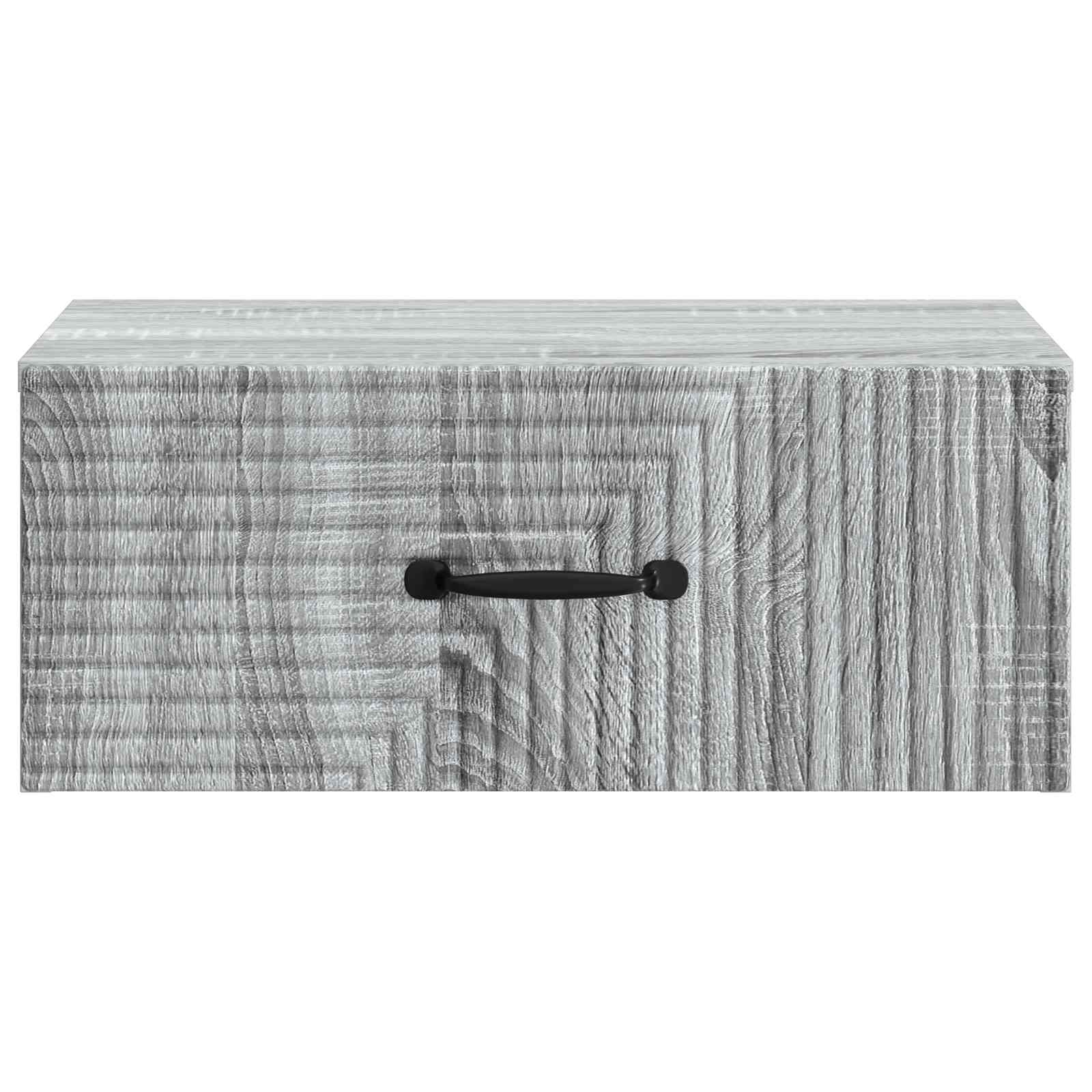 Wandmontierter Nachttisch 2 Stk. Sonoma-Grau 49 x 34,5 x 20 cm