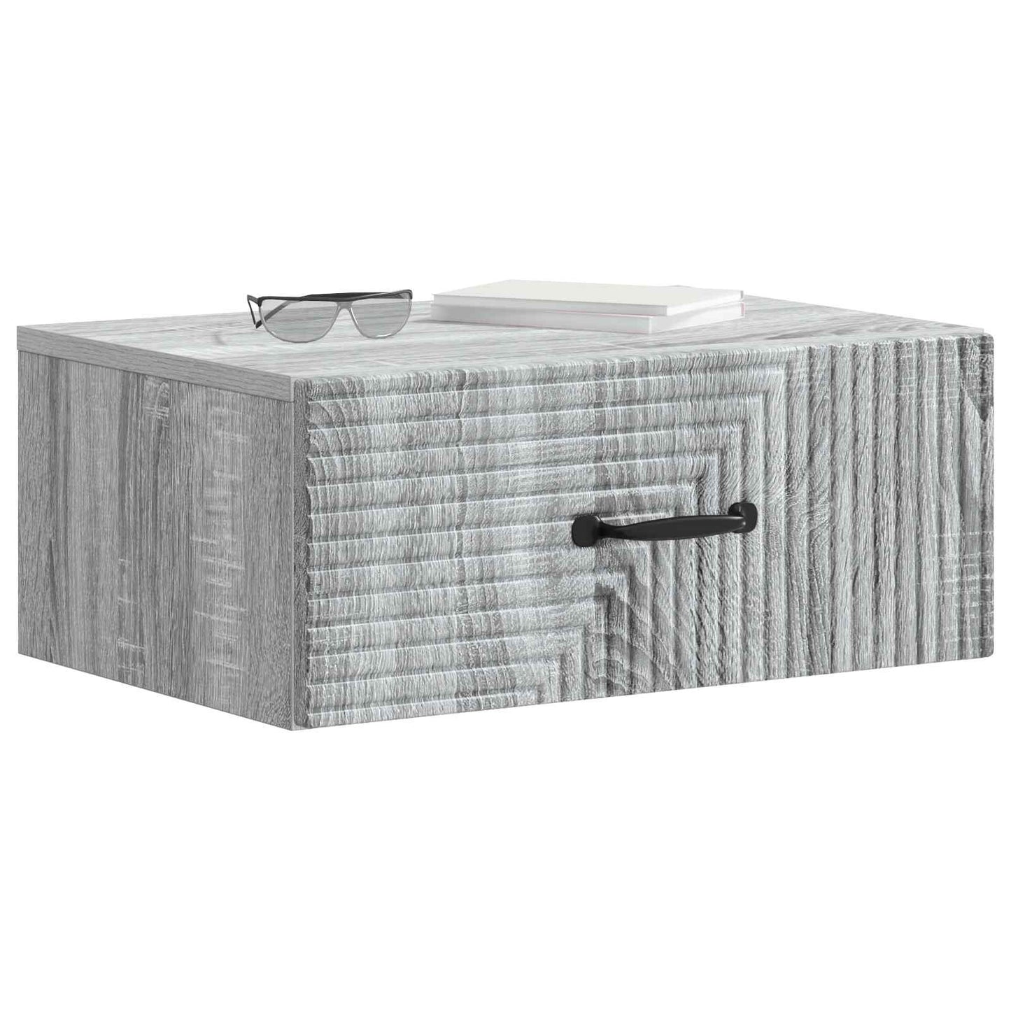 Wandmontierter Nachttisch 2 Stk. Sonoma-Grau 49 x 34,5 x 20 cm