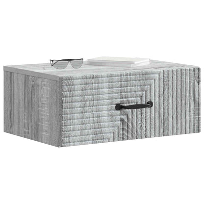 Wandmontierter Nachttisch 2 Stk. Sonoma-Grau 49 x 34,5 x 20 cm