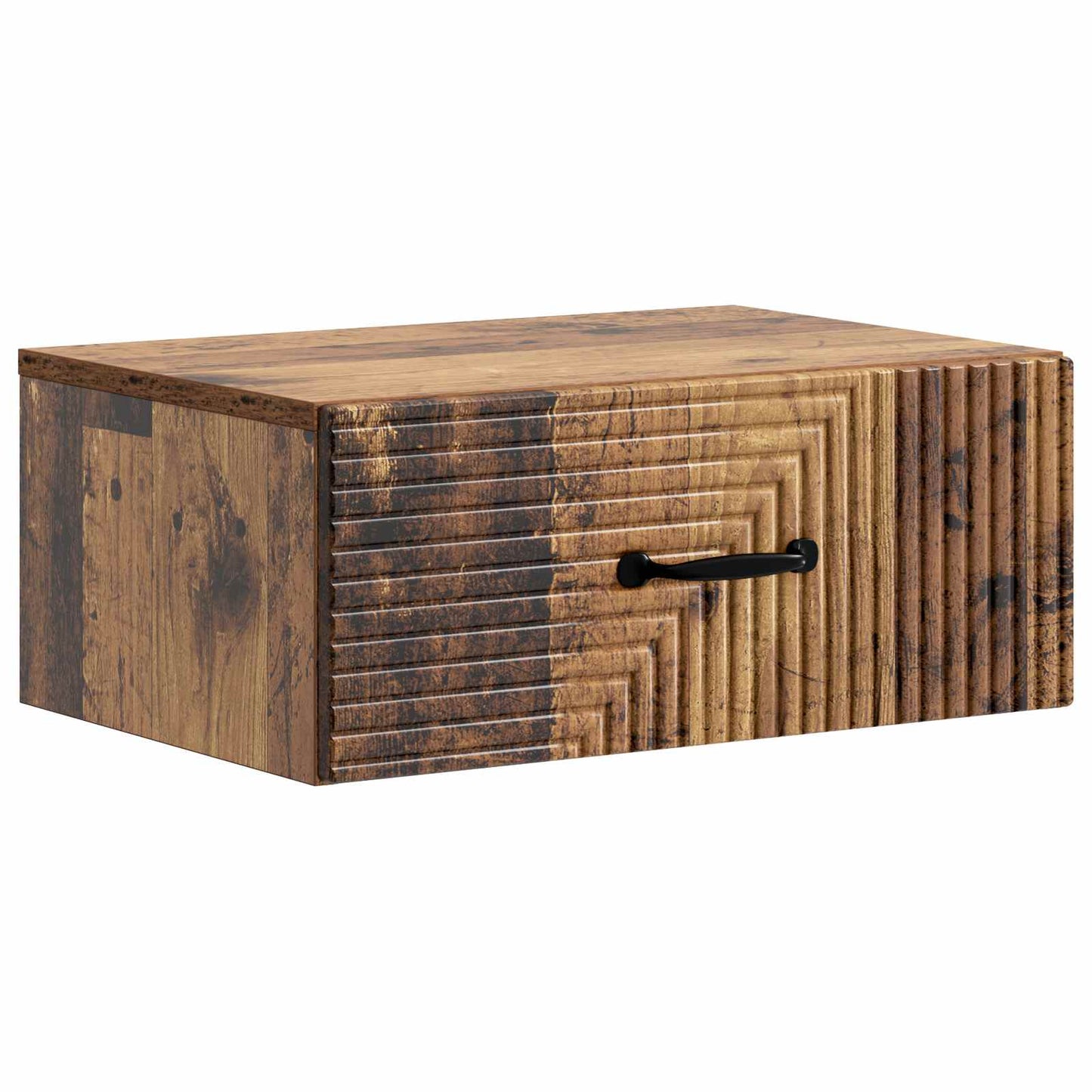 Wandmontierter Nachttisch 2 Stk. Altholz 49 x 34,5 x 20 cm