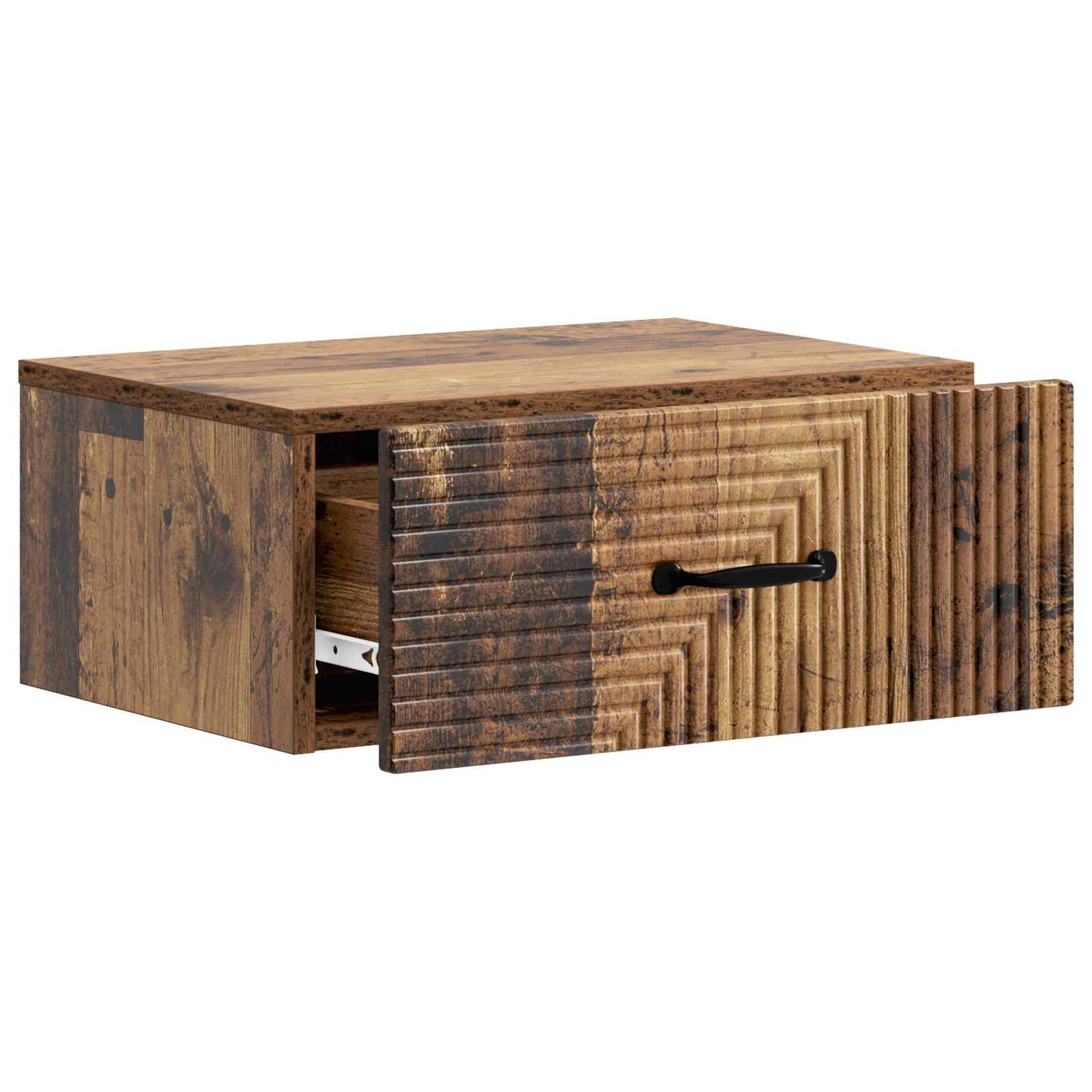 Wandmontierter Nachttisch 2 Stk. Altholz 49 x 34,5 x 20 cm