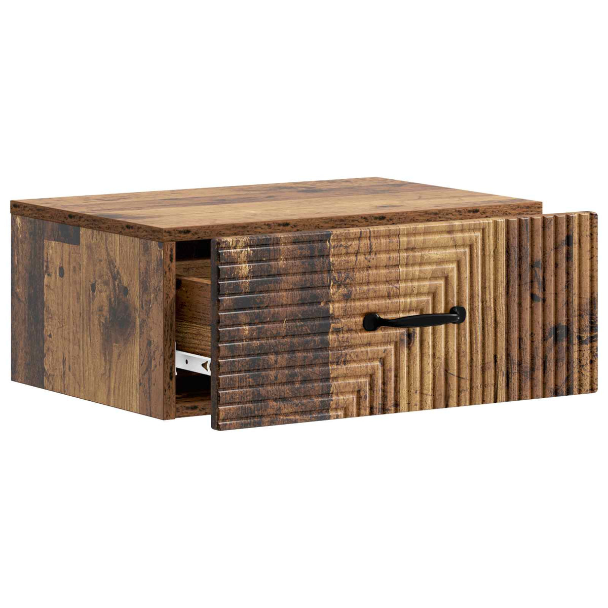 Wandmontierter Nachttisch 2 Stk. Altholz 49 x 34,5 x 20 cm