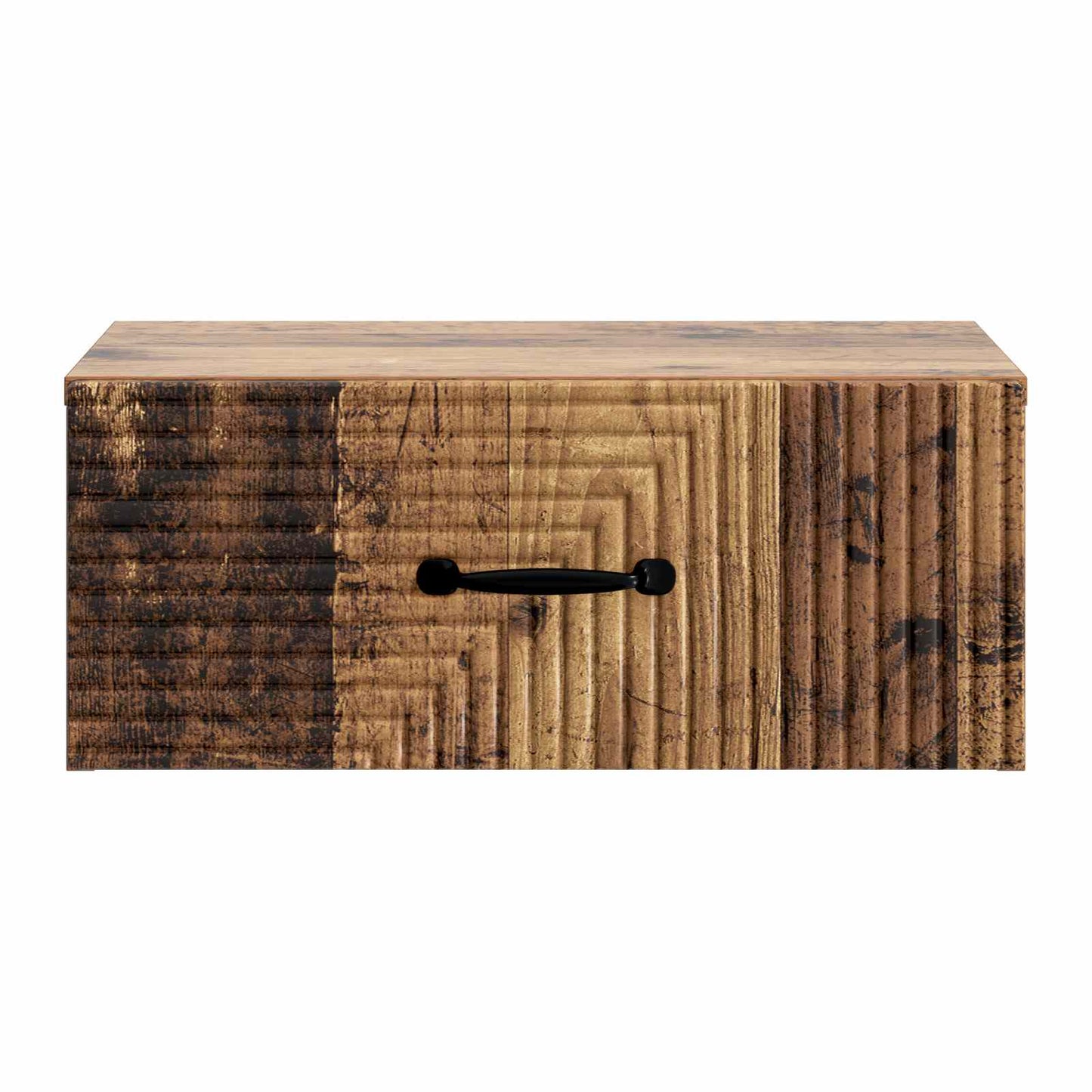 Wandmontierter Nachttisch 2 Stk. Altholz 49 x 34,5 x 20 cm