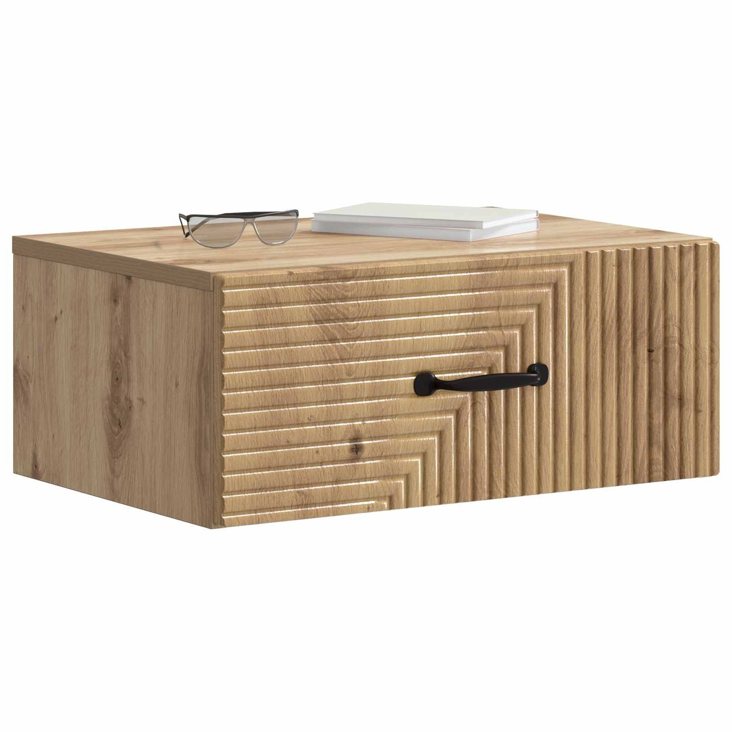 Wandmontierter Nachttisch 2 stk. Artisan-Eiche