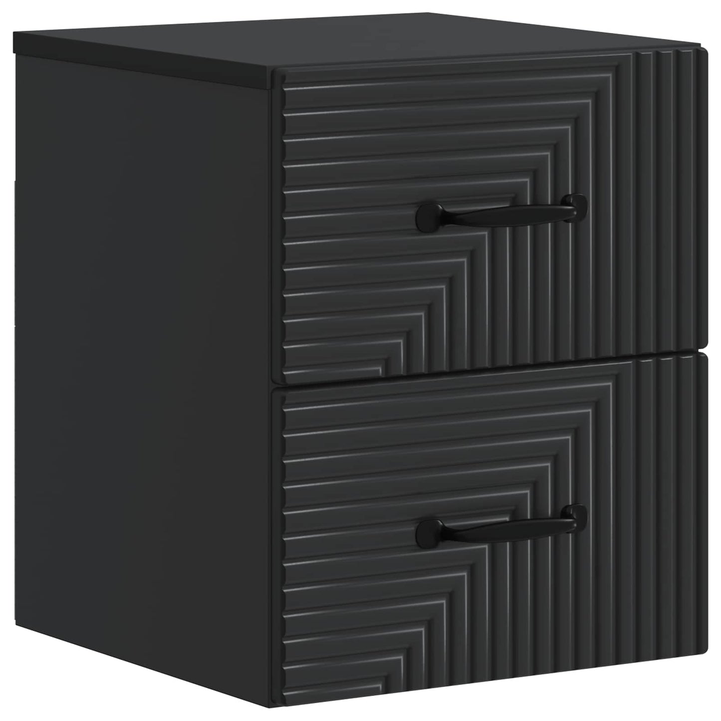 Wandmontierter Nachttisch 2 stk. Schwarz 34,5 x 33 x 40 cm