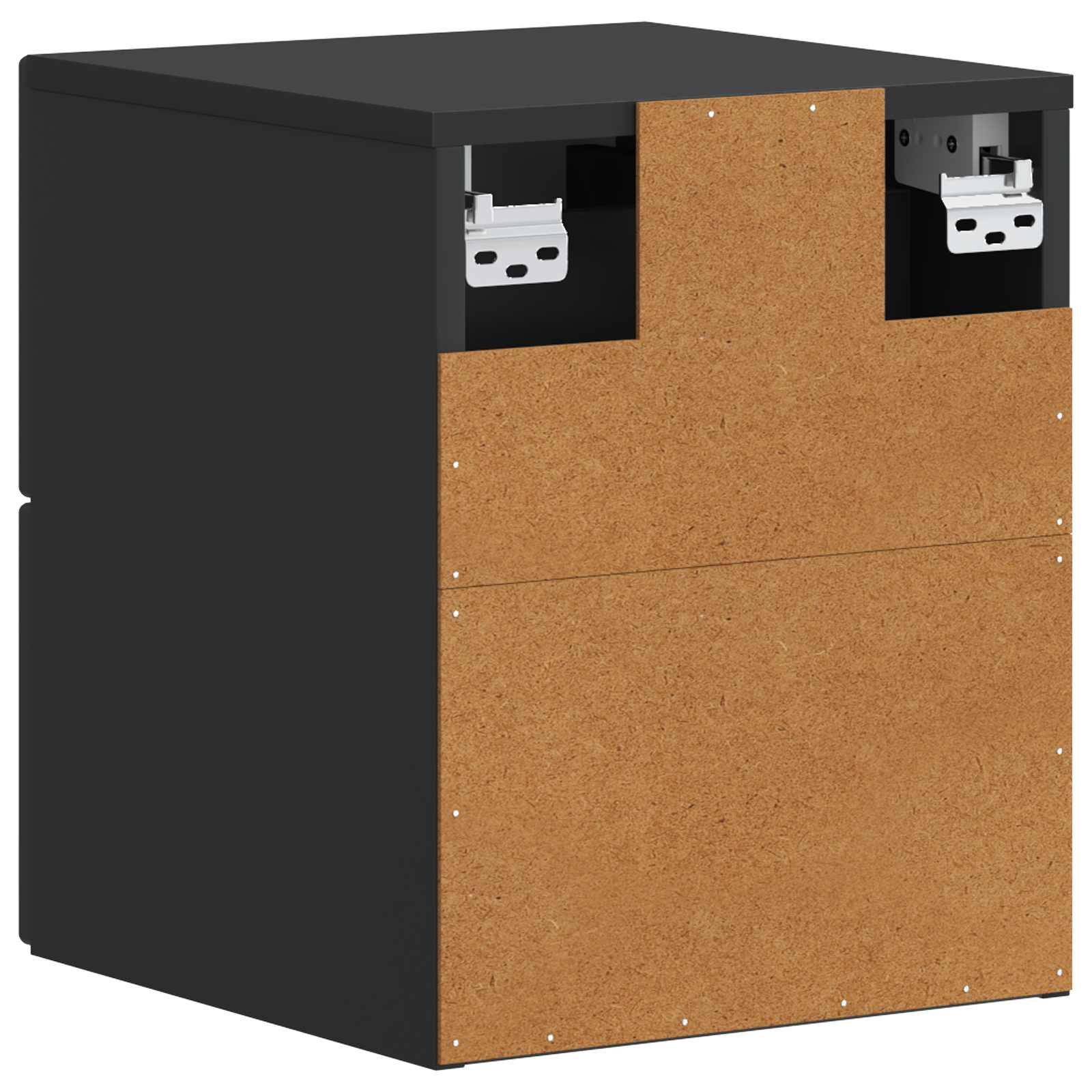 Wandmontierter Nachttisch 2 stk. Schwarz 34,5 x 33 x 40 cm
