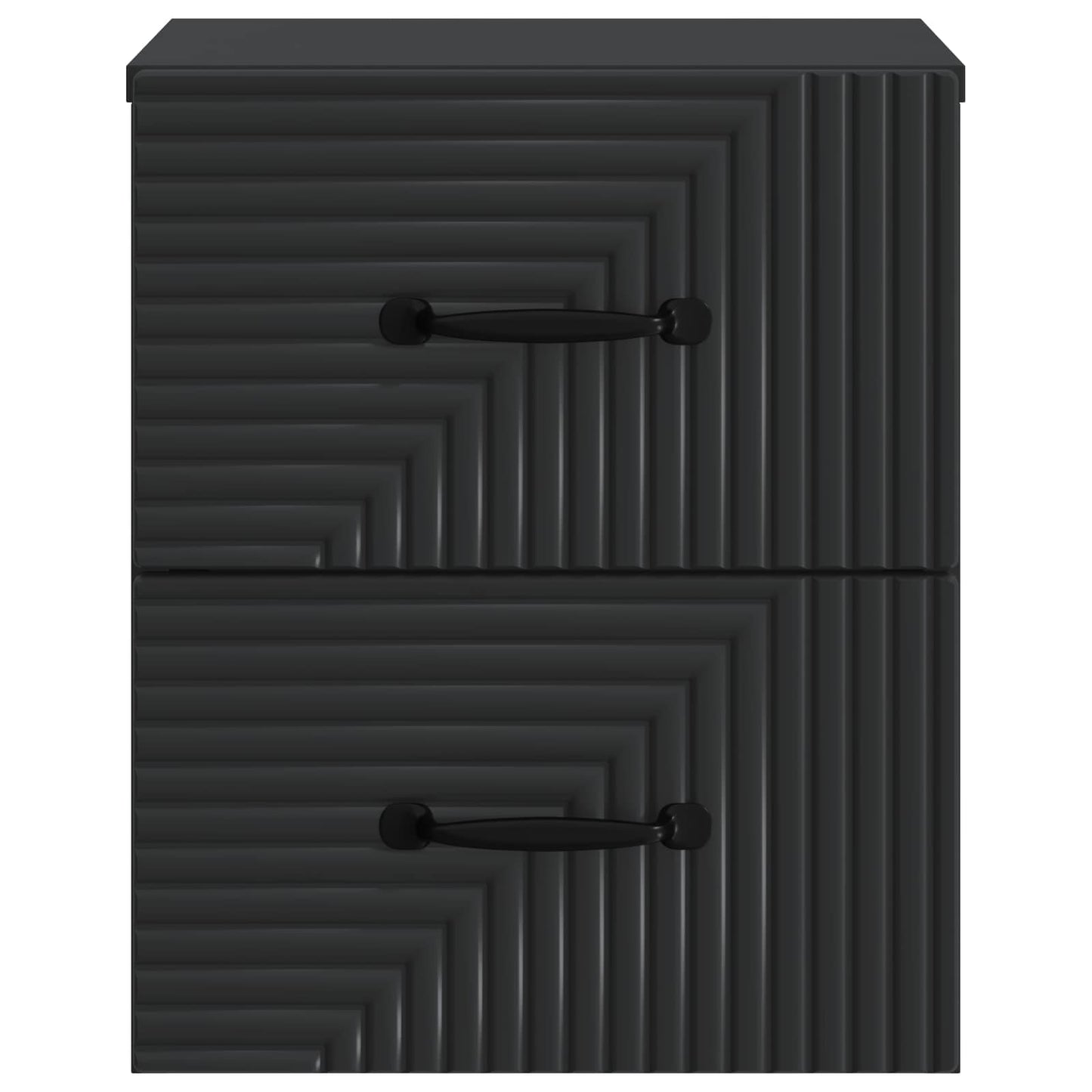 Wandmontierter Nachttisch 2 stk. Schwarz 34,5 x 33 x 40 cm