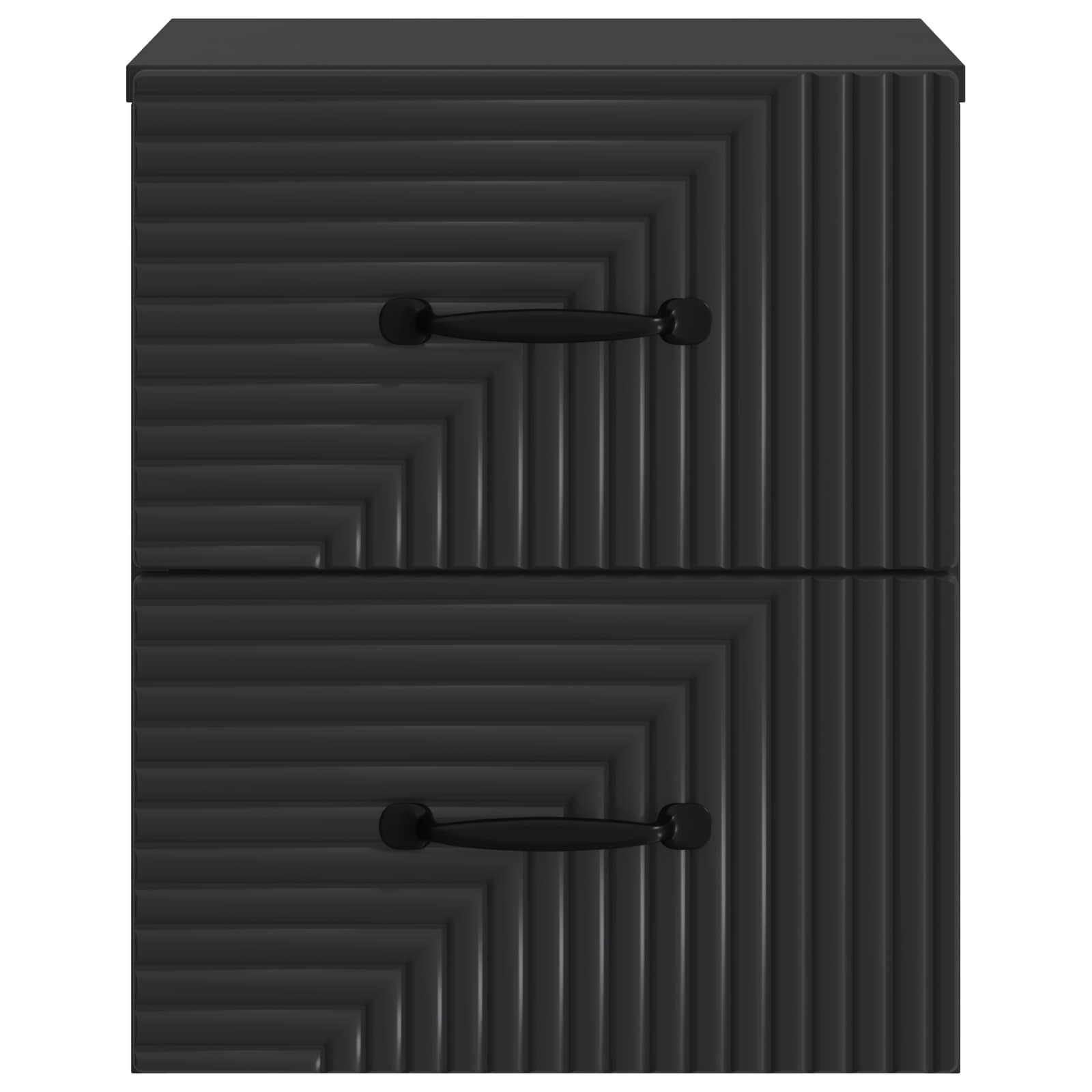 Wandmontierter Nachttisch 2 stk. Schwarz 34,5 x 33 x 40 cm