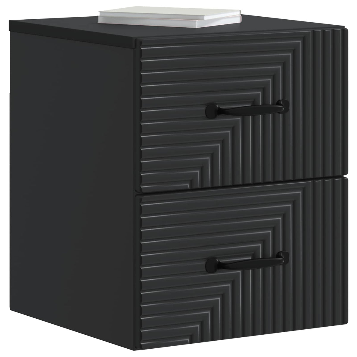 Wandmontierter Nachttisch 2 stk. Schwarz 34,5 x 33 x 40 cm
