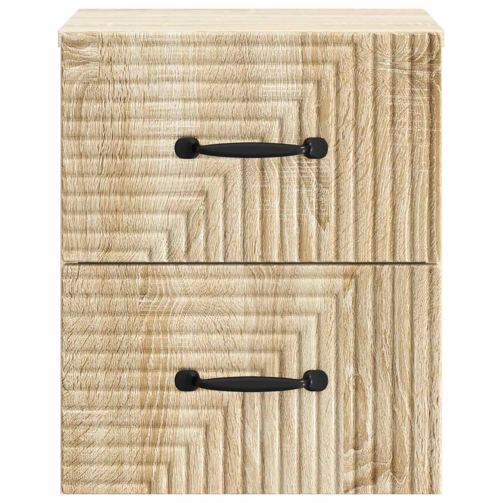 Wandmontierter Nachttisch 2 stk. Sonoma-Eiche 34,5 x 33 x 40 cm