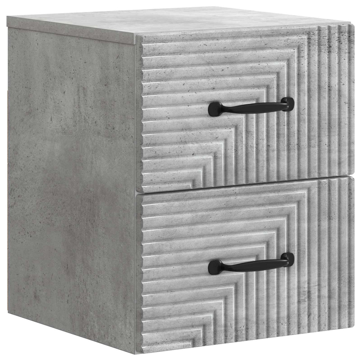 Wandmontierter Nachttisch 2 stk. Betongrau 34,5 x 33 x 40 cm