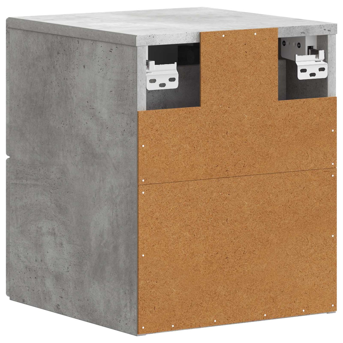 Wandmontierter Nachttisch 2 stk. Betongrau 34,5 x 33 x 40 cm