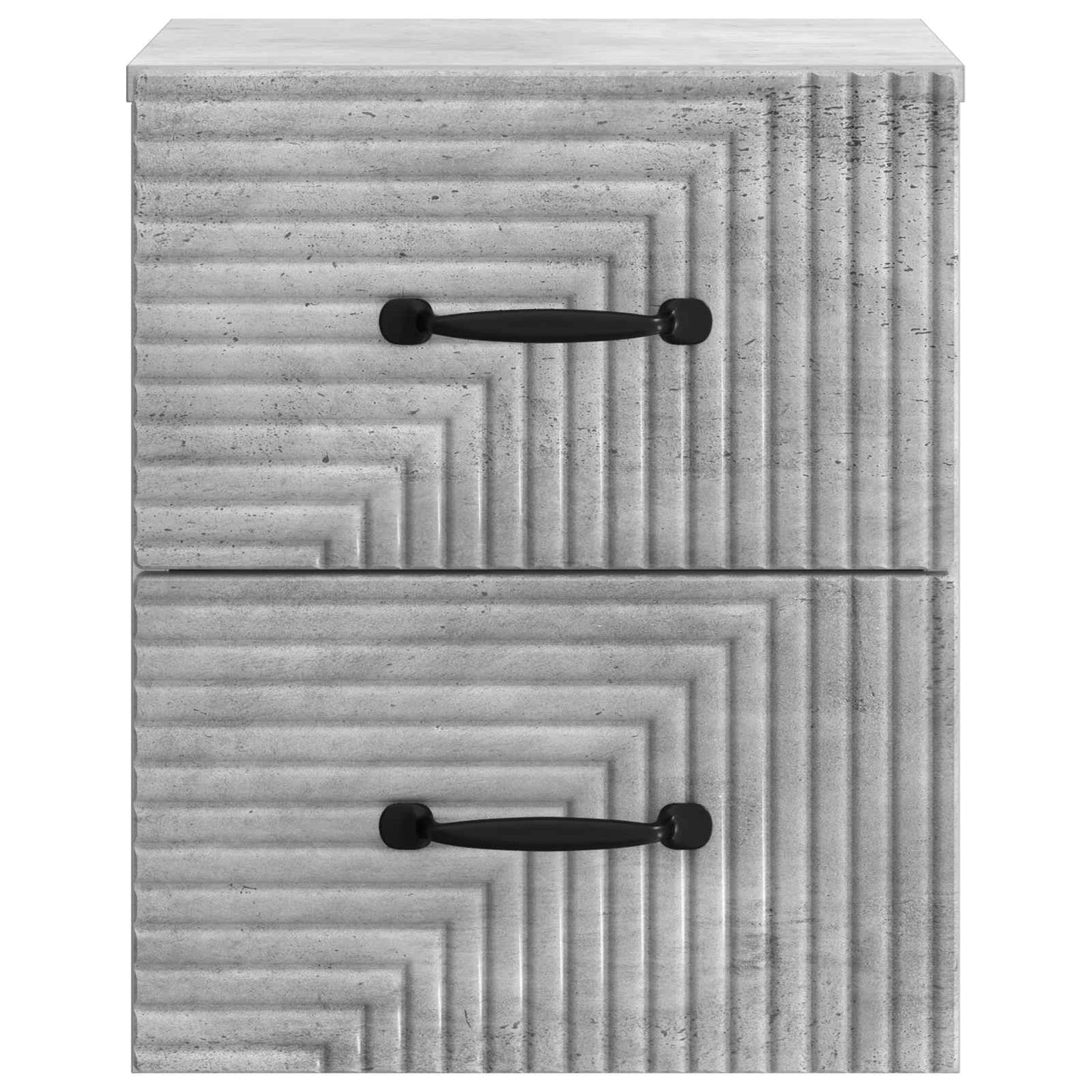 Wandmontierter Nachttisch 2 stk. Betongrau 34,5 x 33 x 40 cm
