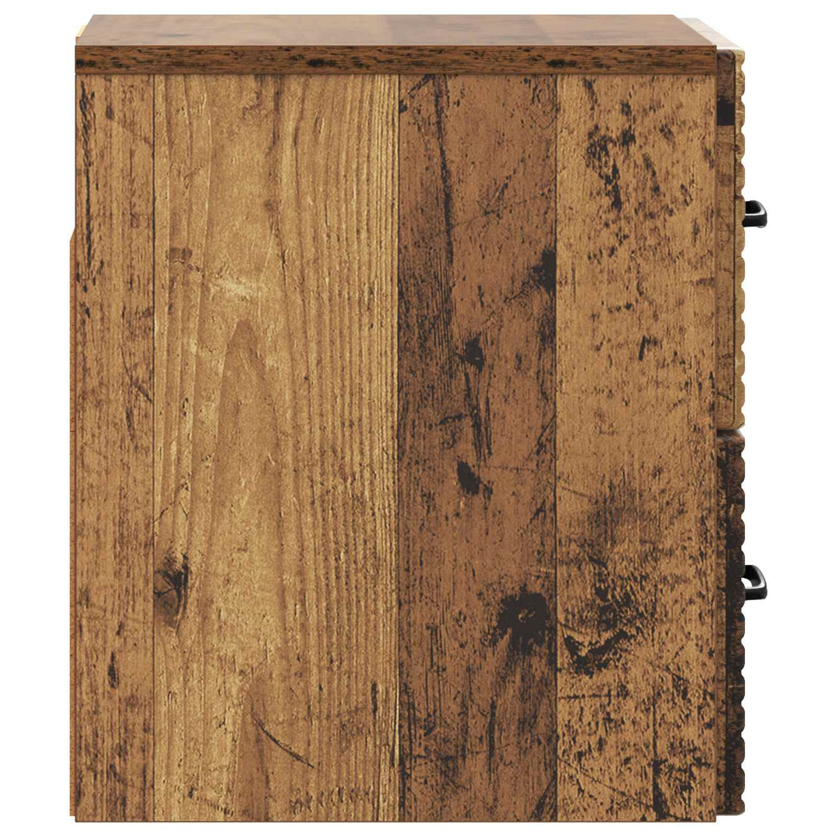 Wandmontierter Nachttisch 2 Stk. Altholz 34,5 x 33 x 40 cm