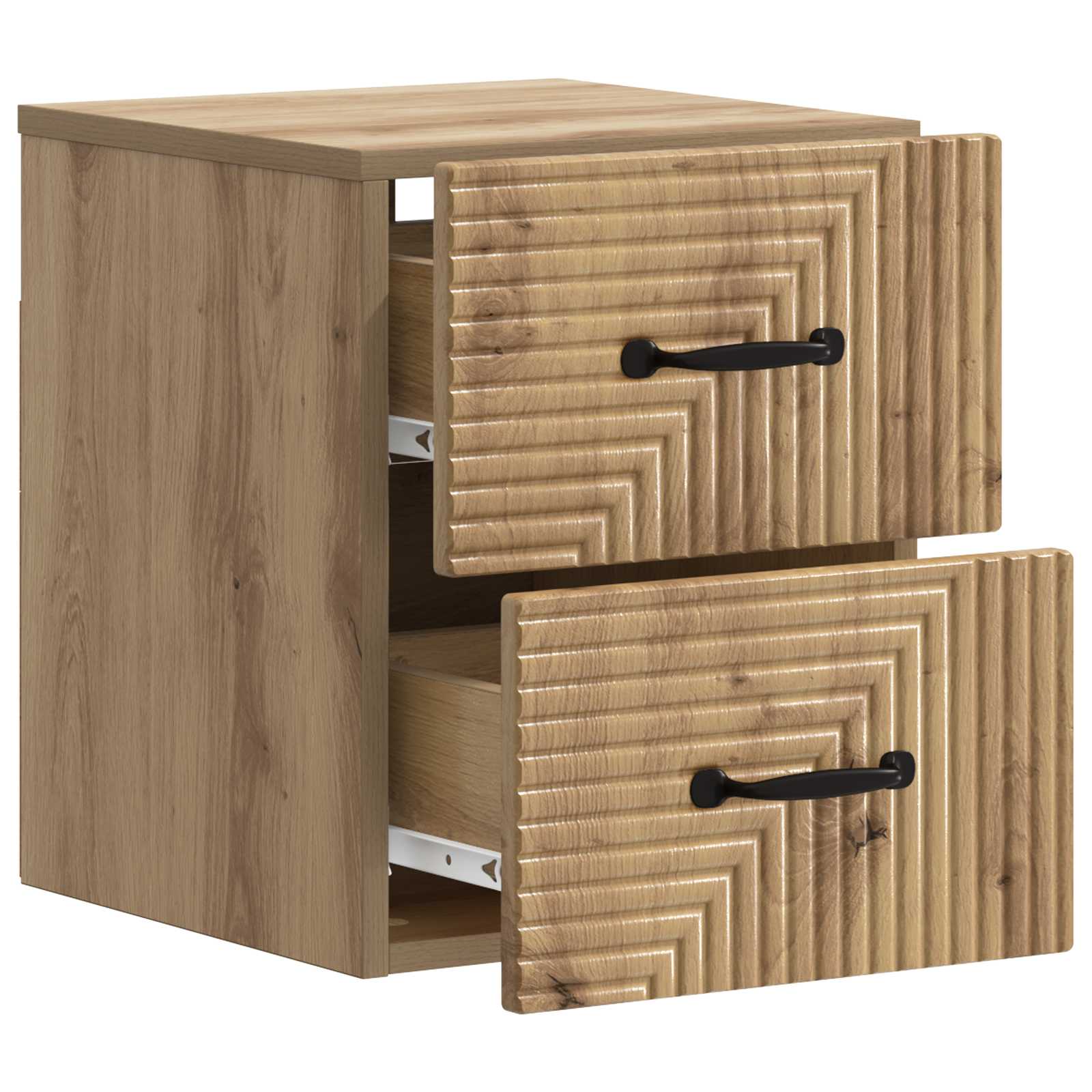 Wandmontierter Nachttisch 2 stk. Artisan-Eiche