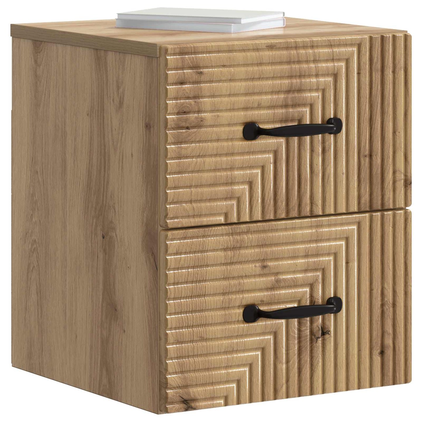 Wandmontierter Nachttisch 2 stk. Artisan-Eiche