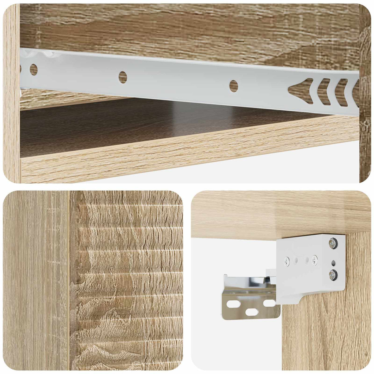 Wandmontierter Beistelltisch 59 x 34,5 x 17 cm Holzwerkstoff