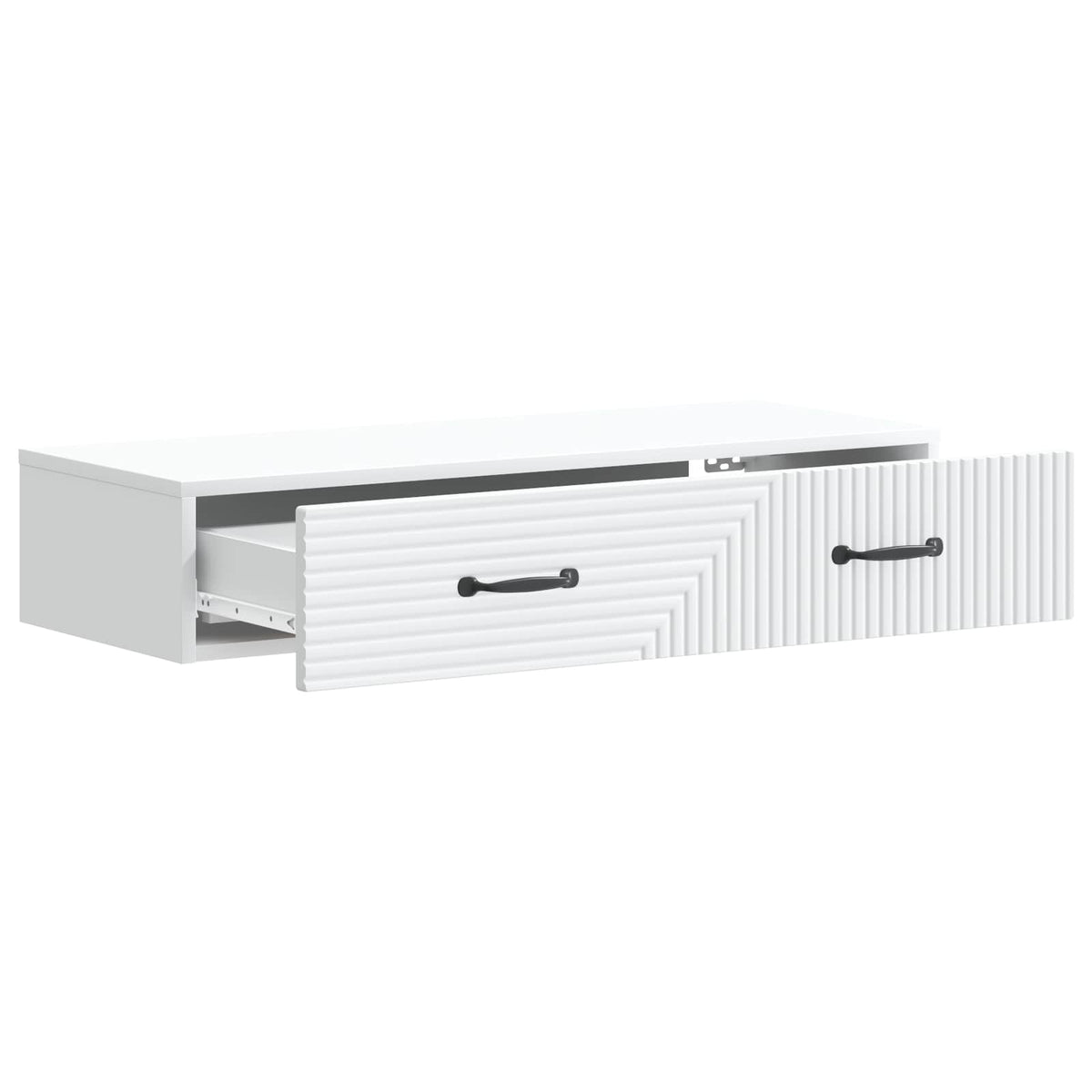 Wandmontierter Beistelltisch Weiß 87,5 x 34,5 x 17 cm