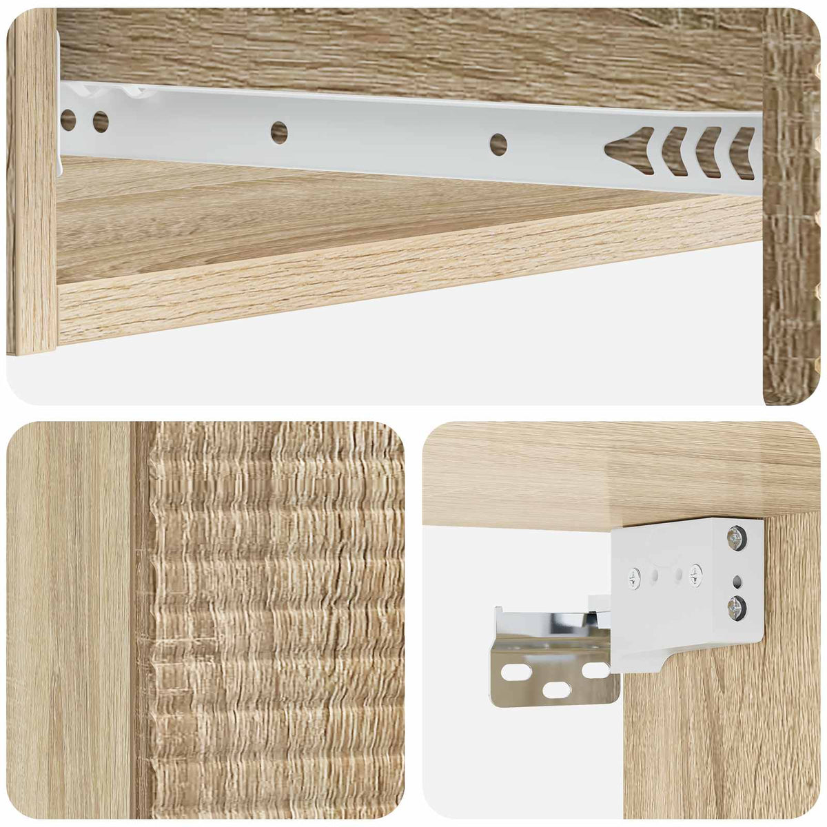 Wandmontierter Beistelltisch 87,5 x 34,5 x 17 cm Holzwerkstoff