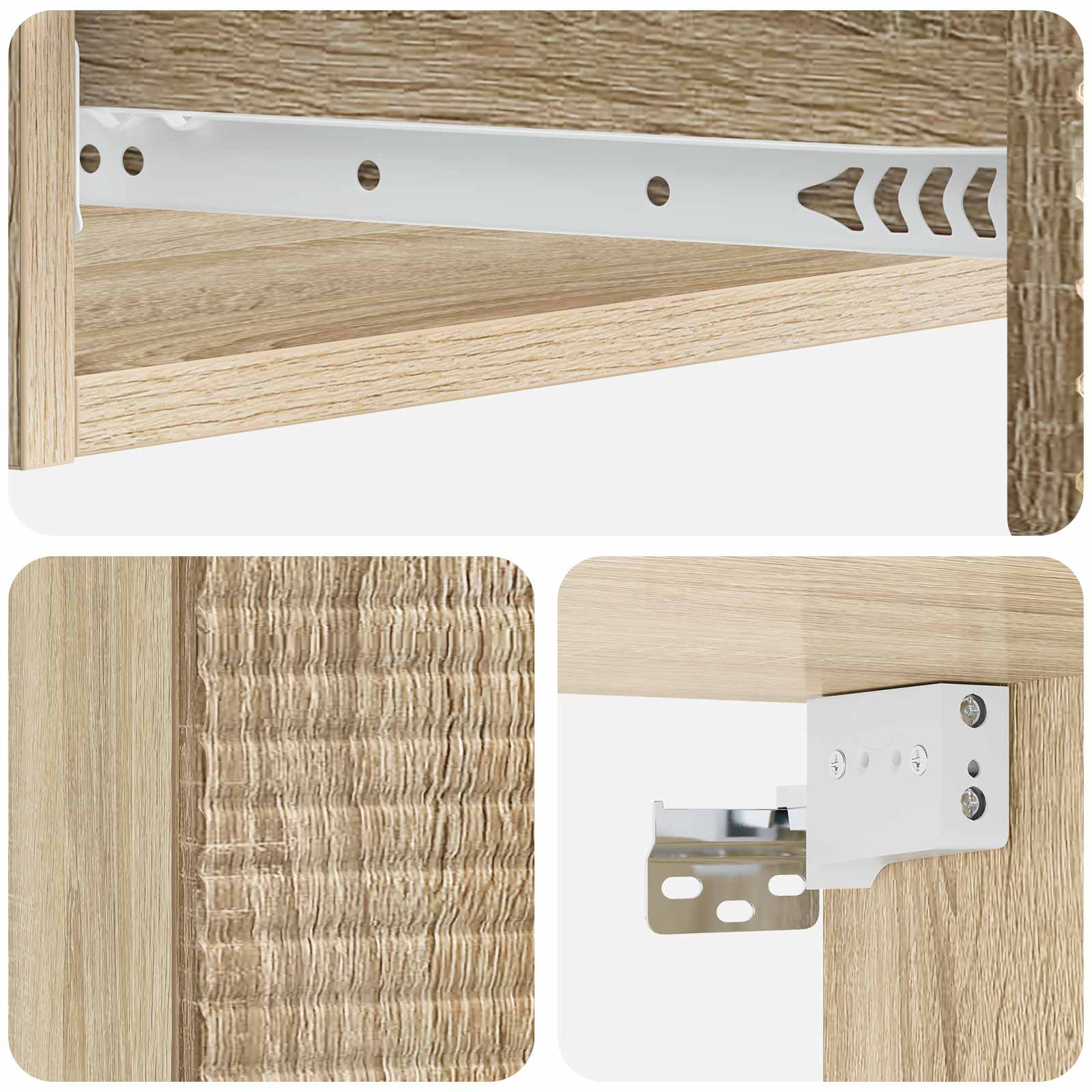 Wandmontierter Beistelltisch 87,5 x 34,5 x 17 cm Holzwerkstoff