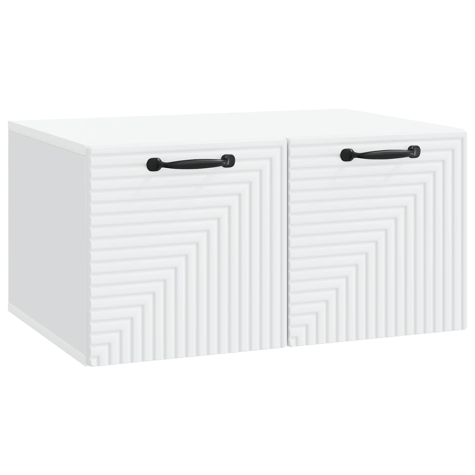 Wandmontierter TV-Schrank Weiß 59,5 x 41 x 30 cm Holzwerkstoff