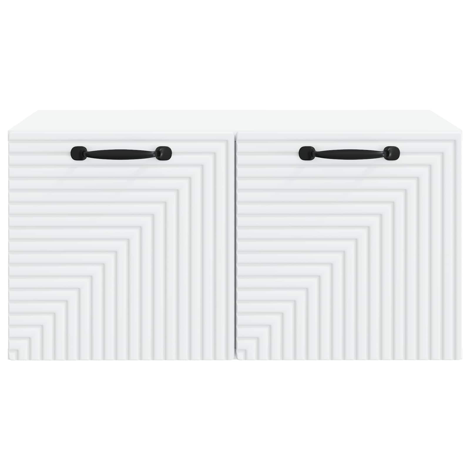 Wandmontierter TV-Schrank Weiß 59,5 x 41 x 30 cm Holzwerkstoff