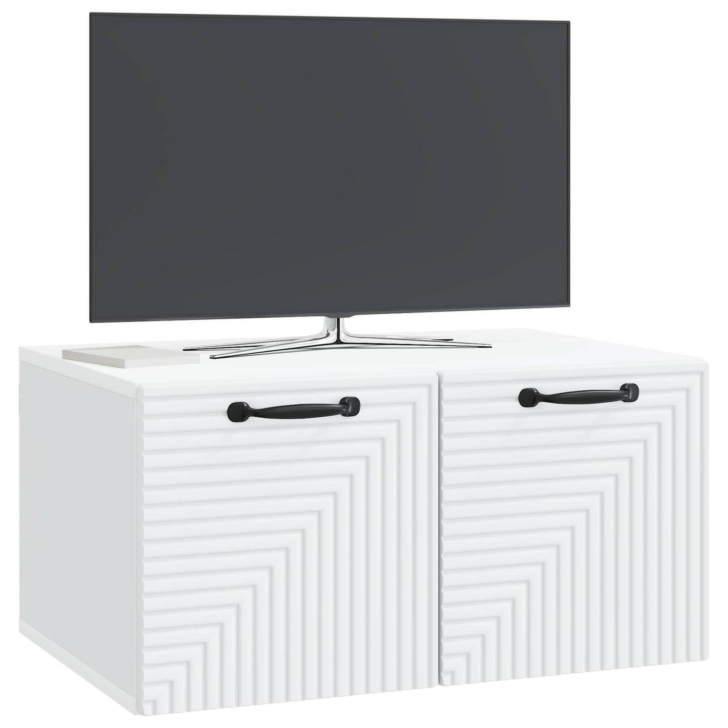 Wandmontierter TV-Schrank Weiß 59,5 x 41 x 30 cm Holzwerkstoff